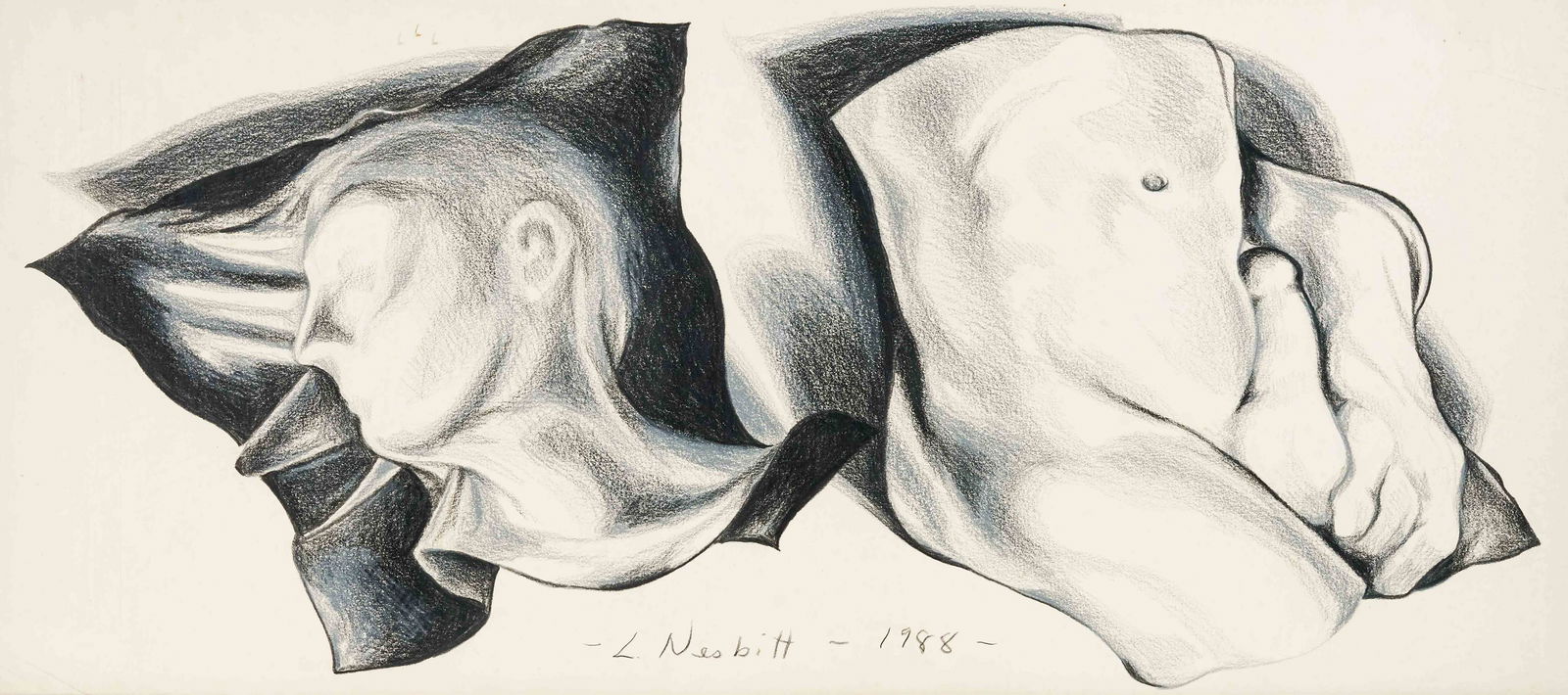 Lowell Nesbitt - Fragments: Lot 91 Lowell Nesbitt American (1933-1993) Fragments (1988) graphite on paper signed lower center sight: 24 1/2 x 45 1/2 inches Provenance: From the Estate of Lowell Nesbitt