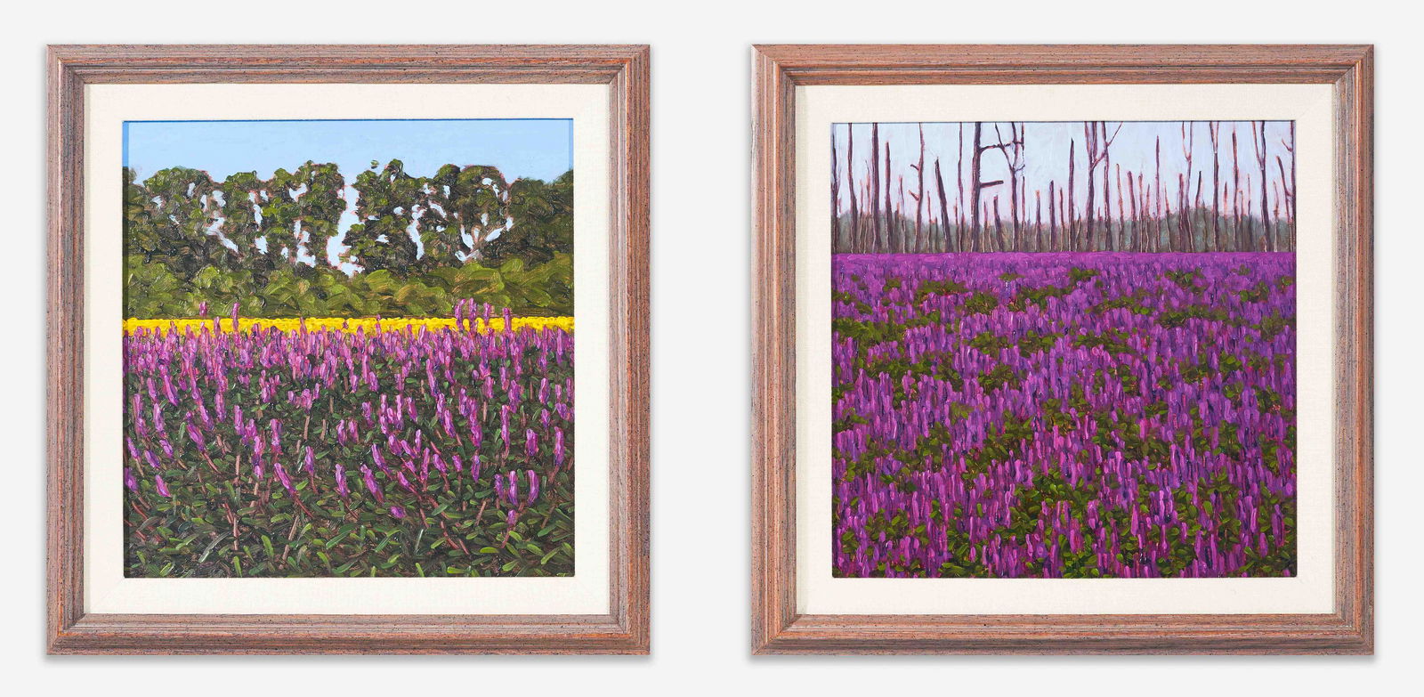 Thomas Sarrantonio - Pair of purple floral scenes (1 of 4)