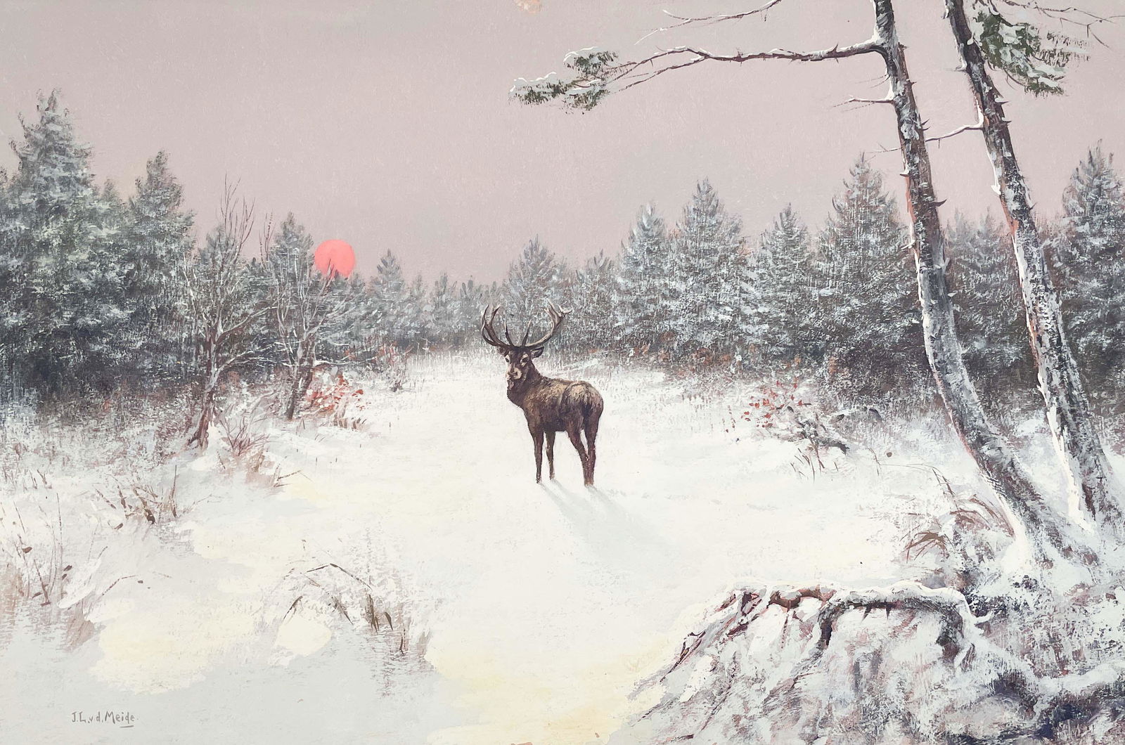 J.L. van der Meide - Winter Stag (1 of 3)