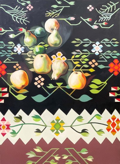 Lowell Nesbitt - Fruit on Romanian Rug III (1 of 6)