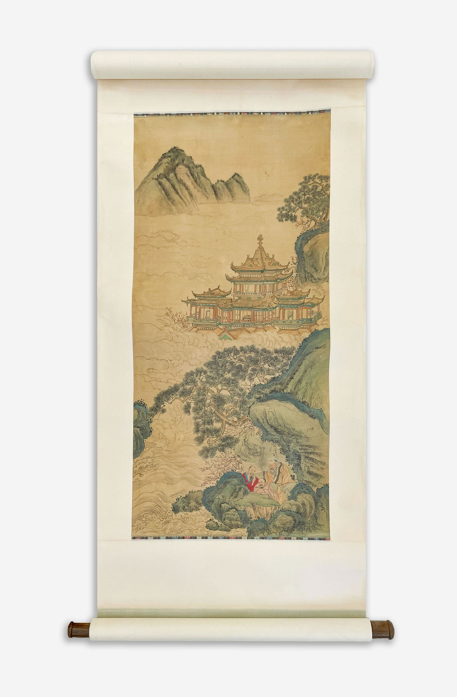 A Chinese Silk Scroll Painting (1 of 4)