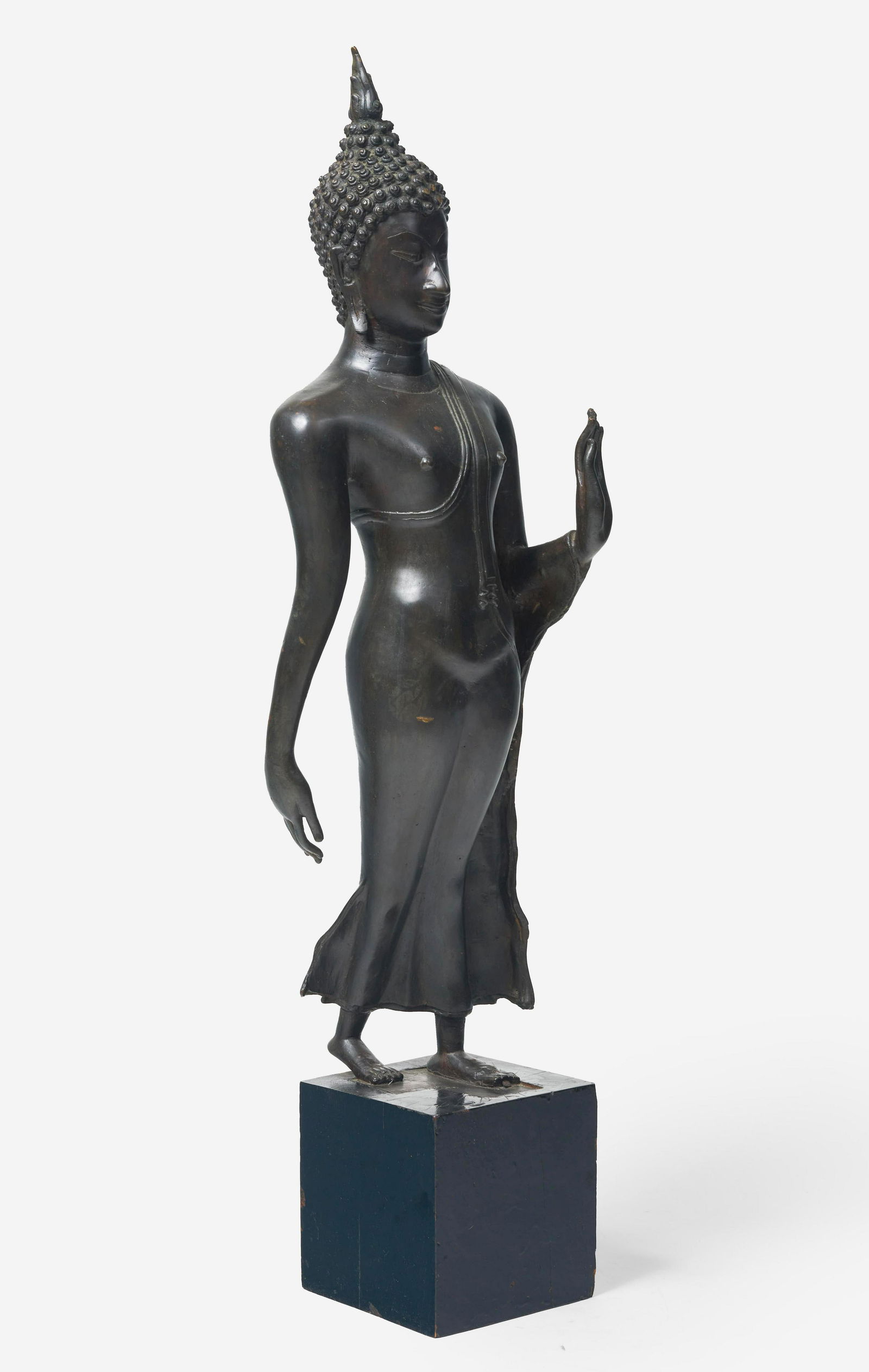 Thai Bronze Figure of Walking Buddha (1 of 5)