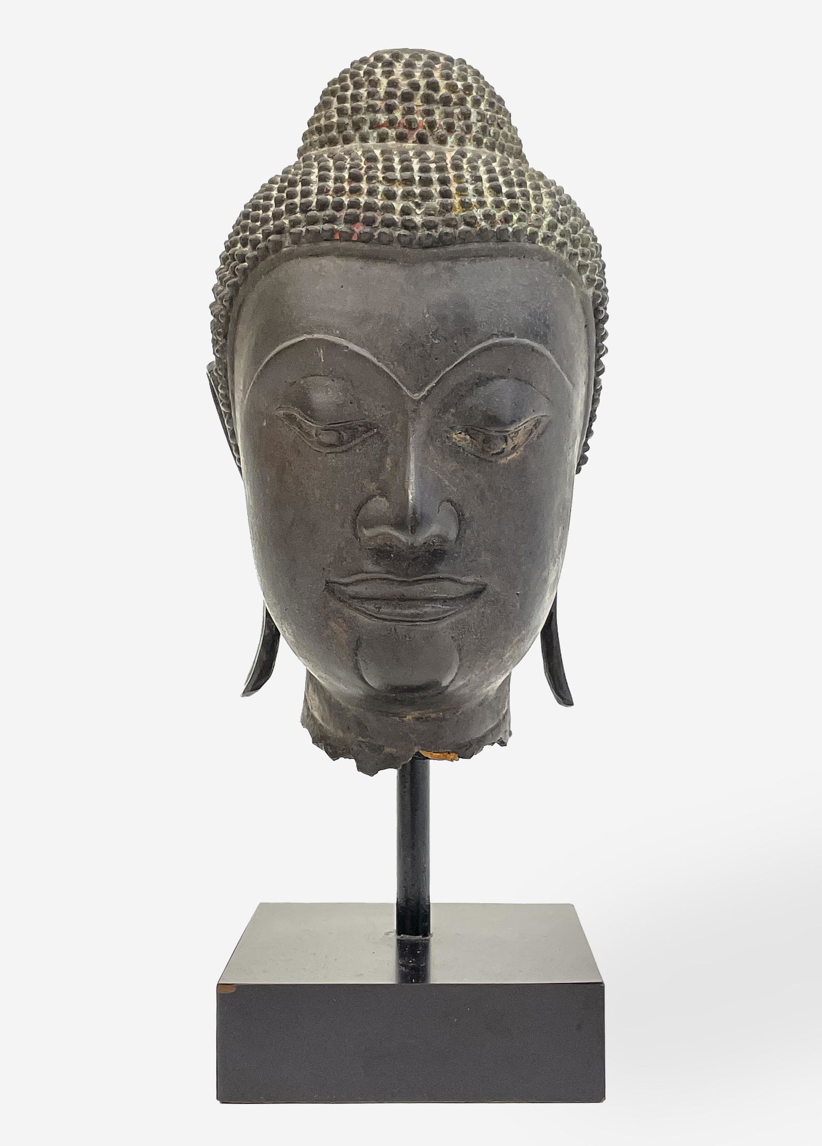 Thai Bronze Sukhothai Style Buddha Head (1 of 5)