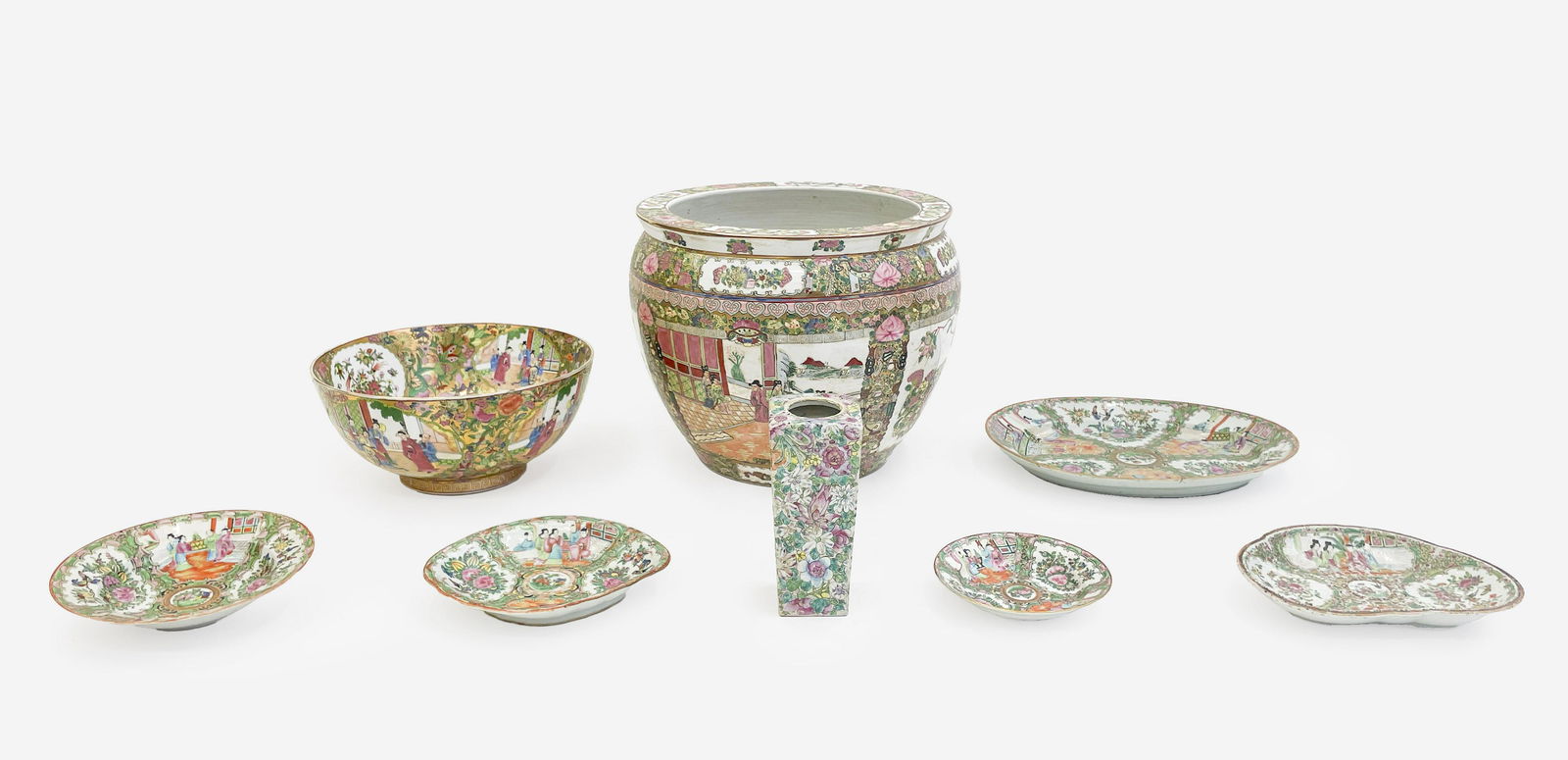 Group of 8 Chinese Porcelain Famille Rose Dishes and (1 of 13)