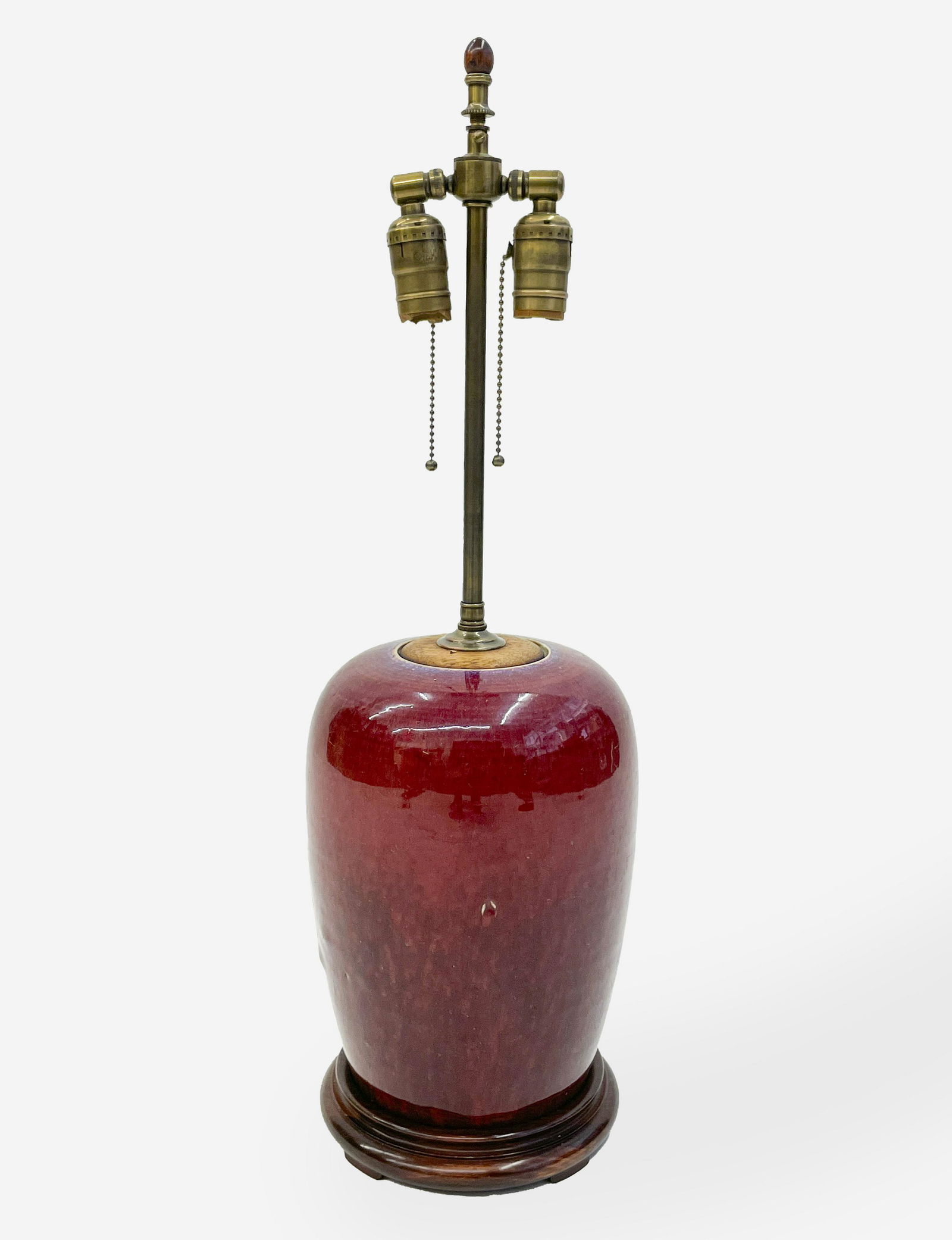 Chinese Copper Red Jar mounted as a lamp (1 of 4)