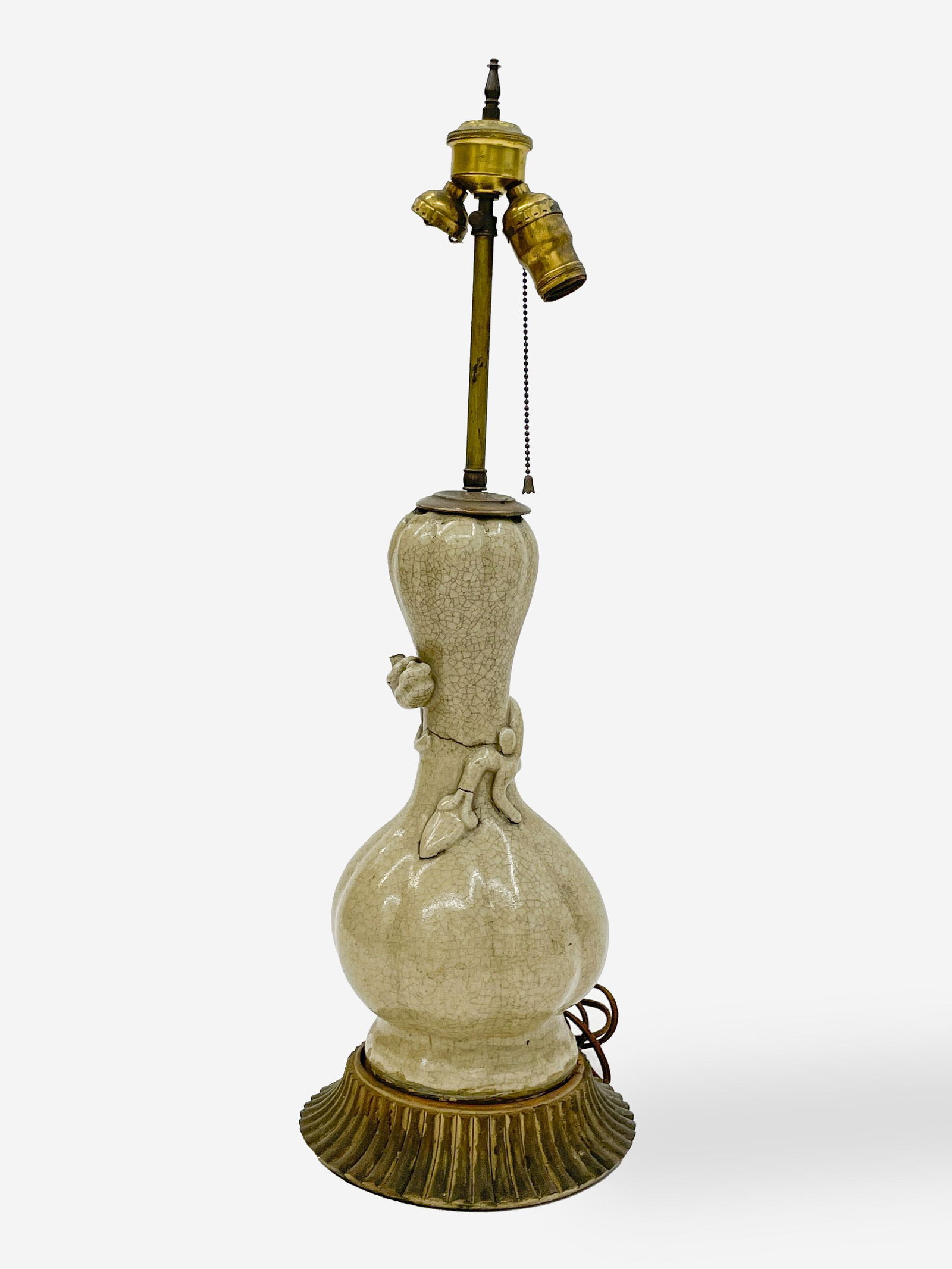 Chinese Song Style Crackleware vase mounted as a Lamp (1 of 4)