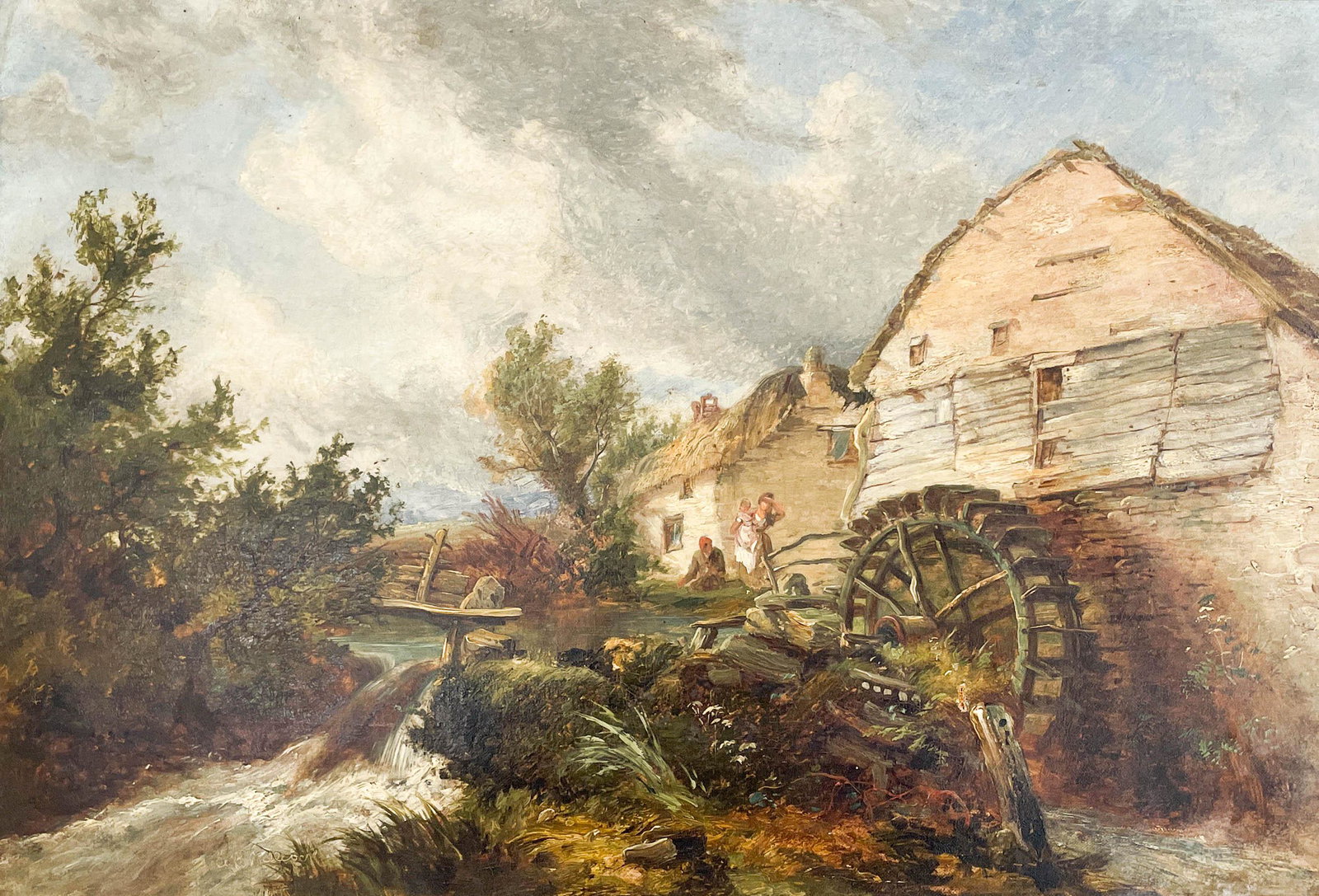 George Burrell Willcock - Greenslay Mill, Wickham: Lot 109 George Burrell Willcock English (1811-1852) Greenslay Mill, Wickham oil on canvas signed lower left 15 x 22 inches Provenance: Property of Jane St. Lifer, New York, NY purchased fro