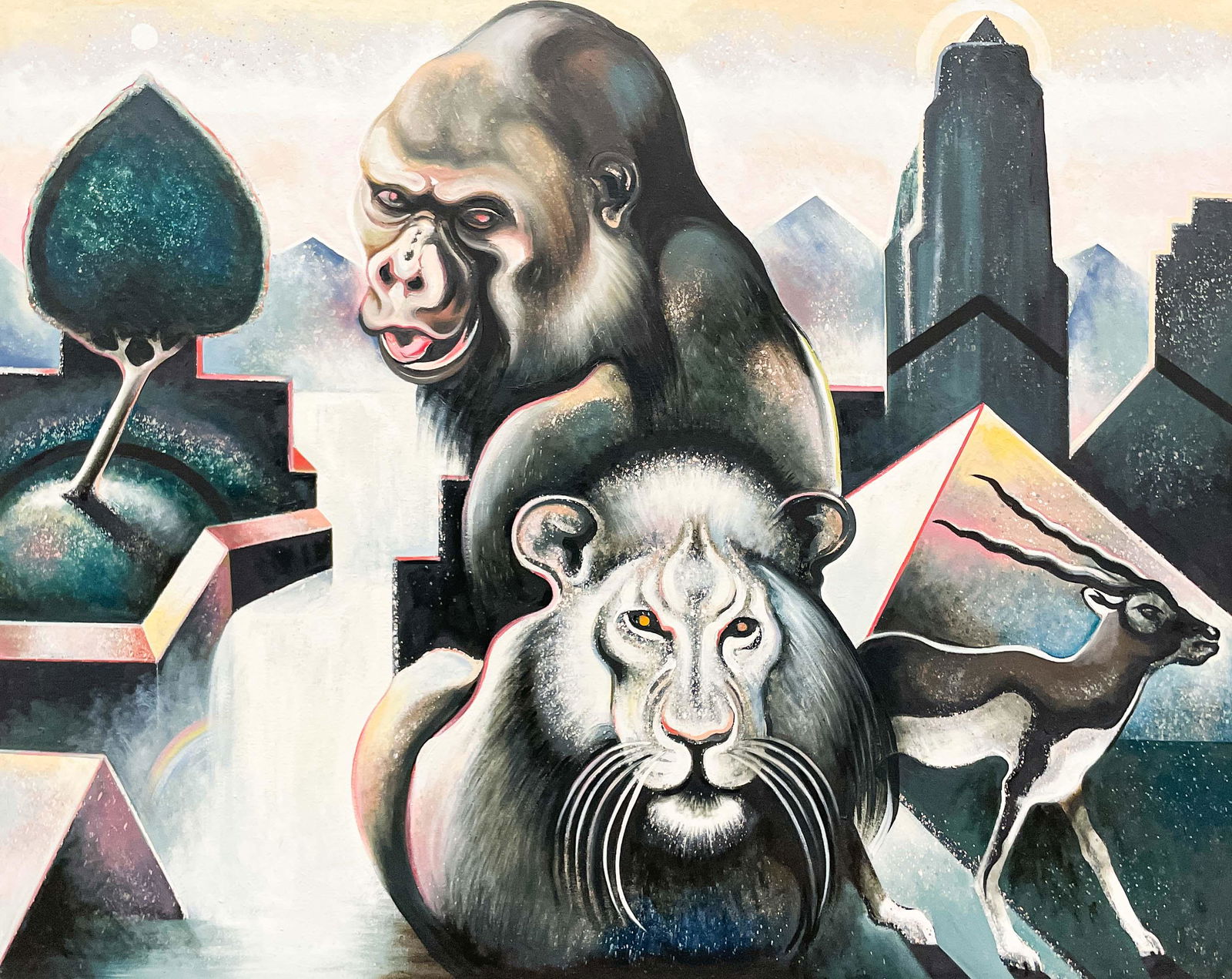 Lowell Nesbitt - African Temptations: Lot 99 Lowell Nesbitt American (1933-1993) African Temptations (1986) oil on canvas signed verso 48 x 60 inches Provenance: From the Estate of Lowell Nesbitt