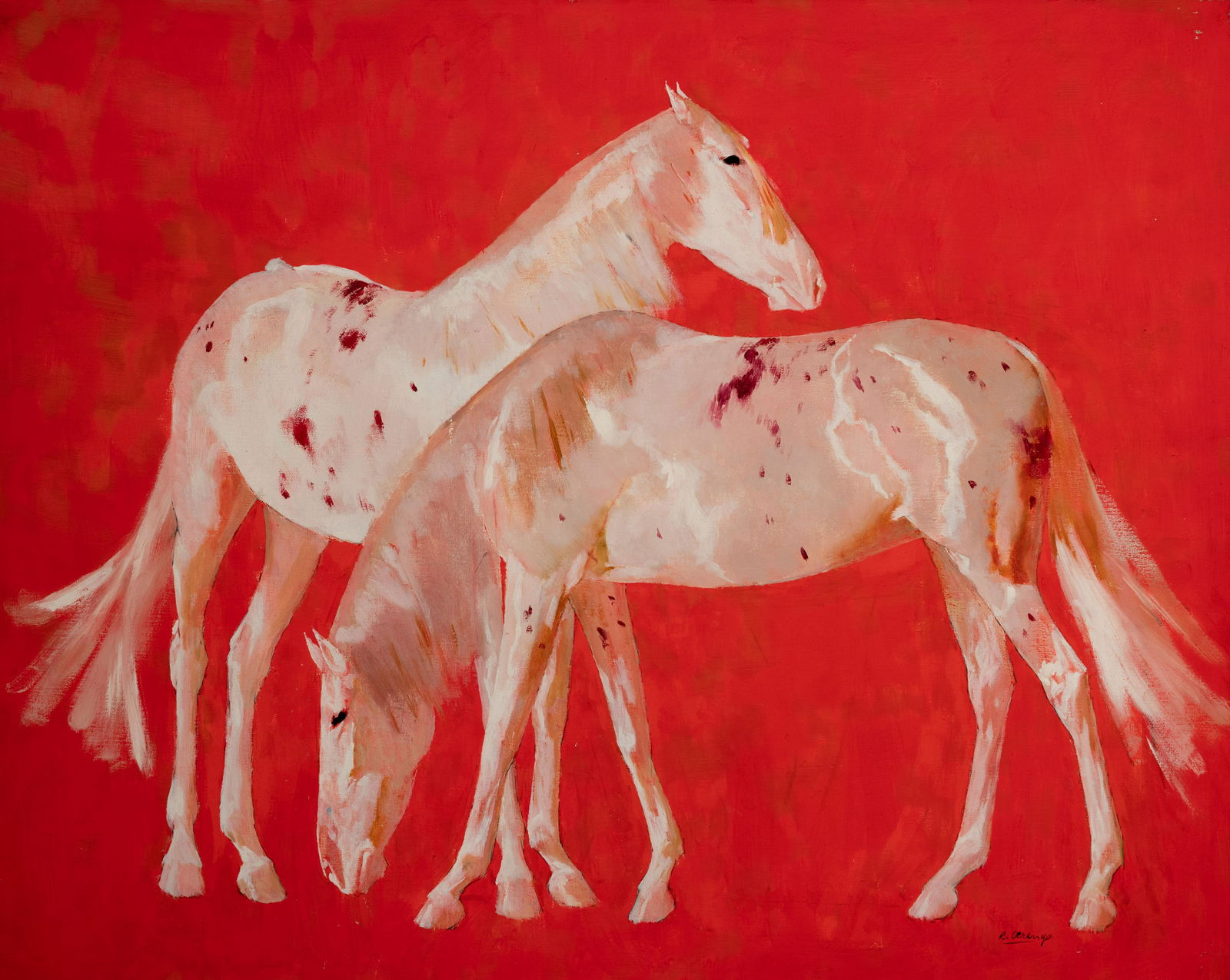 Ricardo Arenys Galdon  - White Stallions on Red (1 of 2)