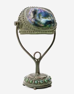 Tiffany Studios - Jeweled Turtleback Desk Lamp