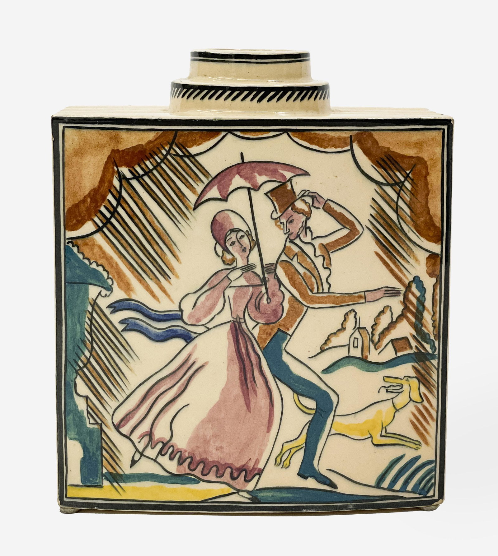 Lallemant Vase Depicting 19th Century Couple (1 of 6)