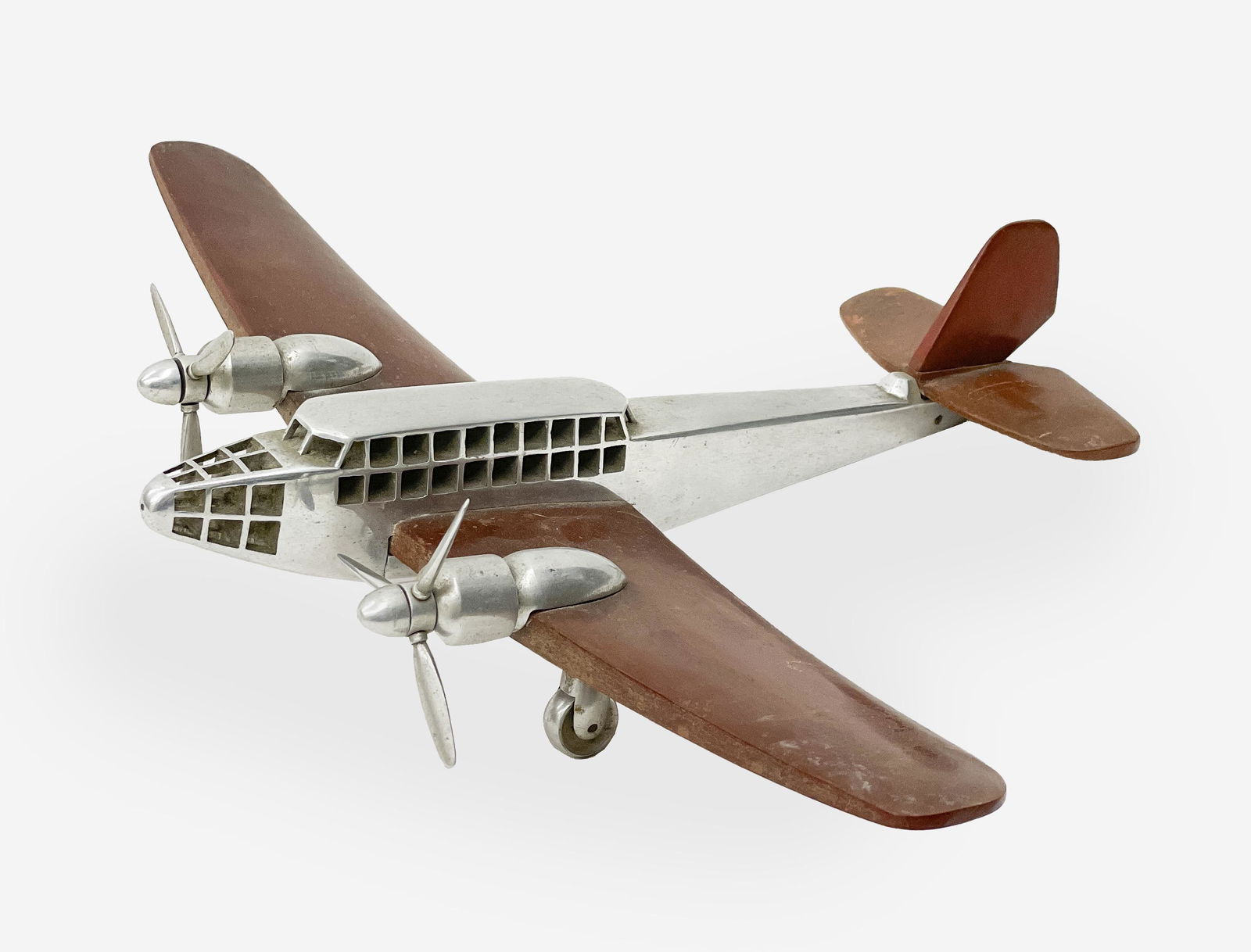 Aluminum & Wood Model of an Airplane (1 of 5)