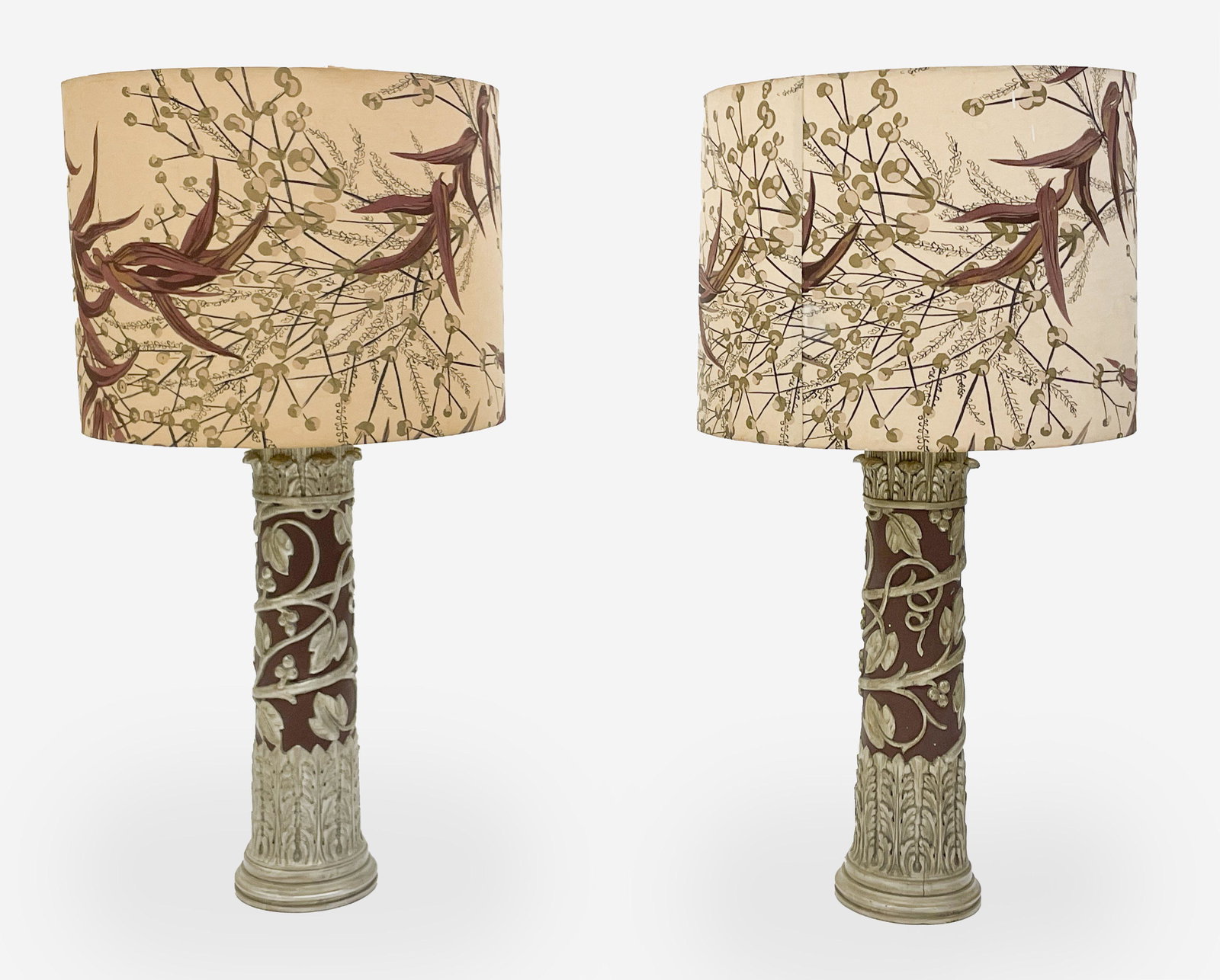 James Mont - Pair of Table Lamps in Grapevine Motif (1 of 4)