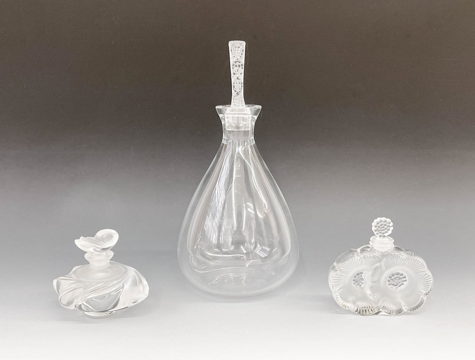 Lalique - Group of 3 Crystal Bottles (1 of 5)