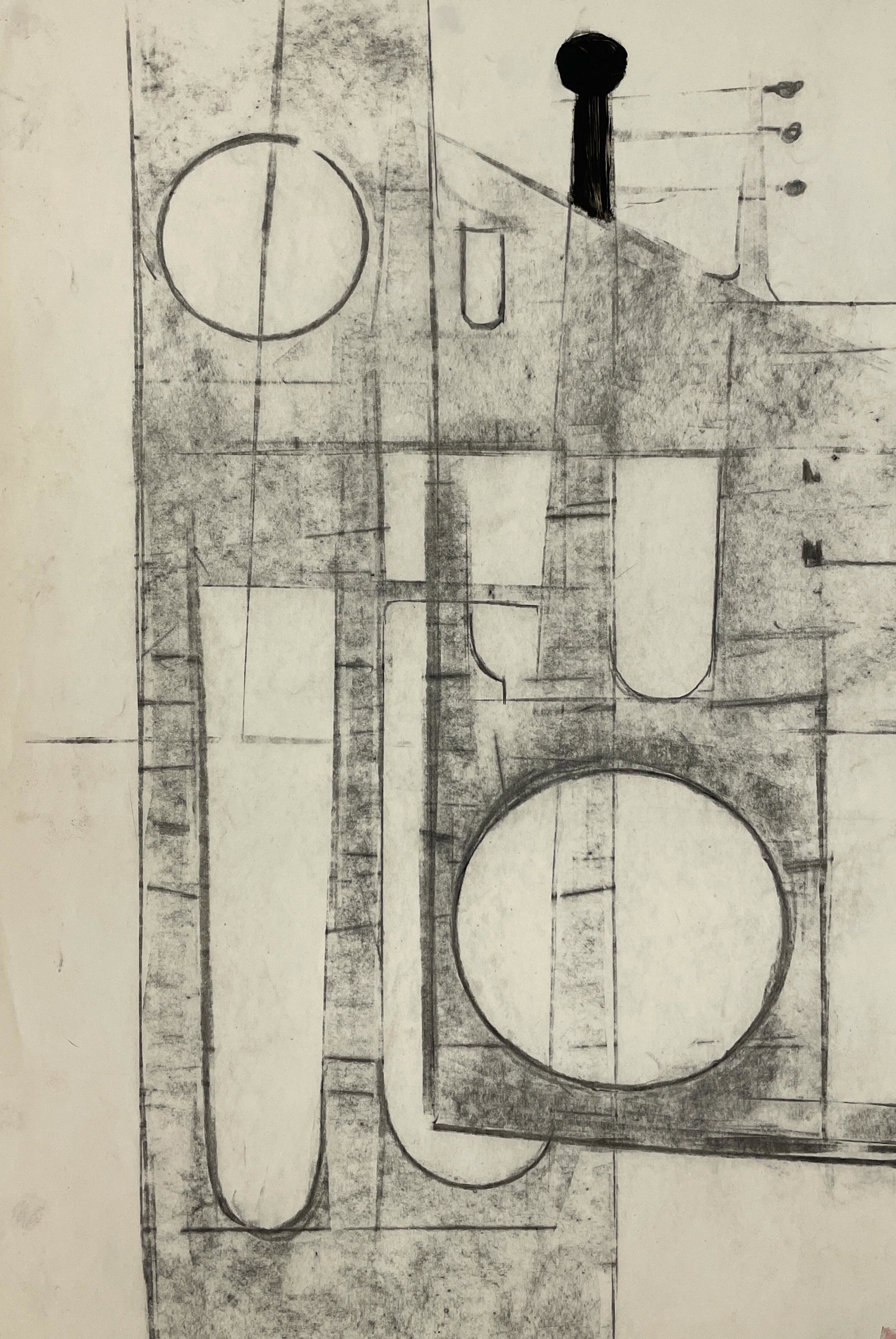 Benoît Gilsoul - Untitled: Lot 160 Benoît Gilsoul Belgian (1914-2000) Untitled charcoal and oil on paper 15 x 22 inches Provenance: From the Estate of Benoît Gilsoul