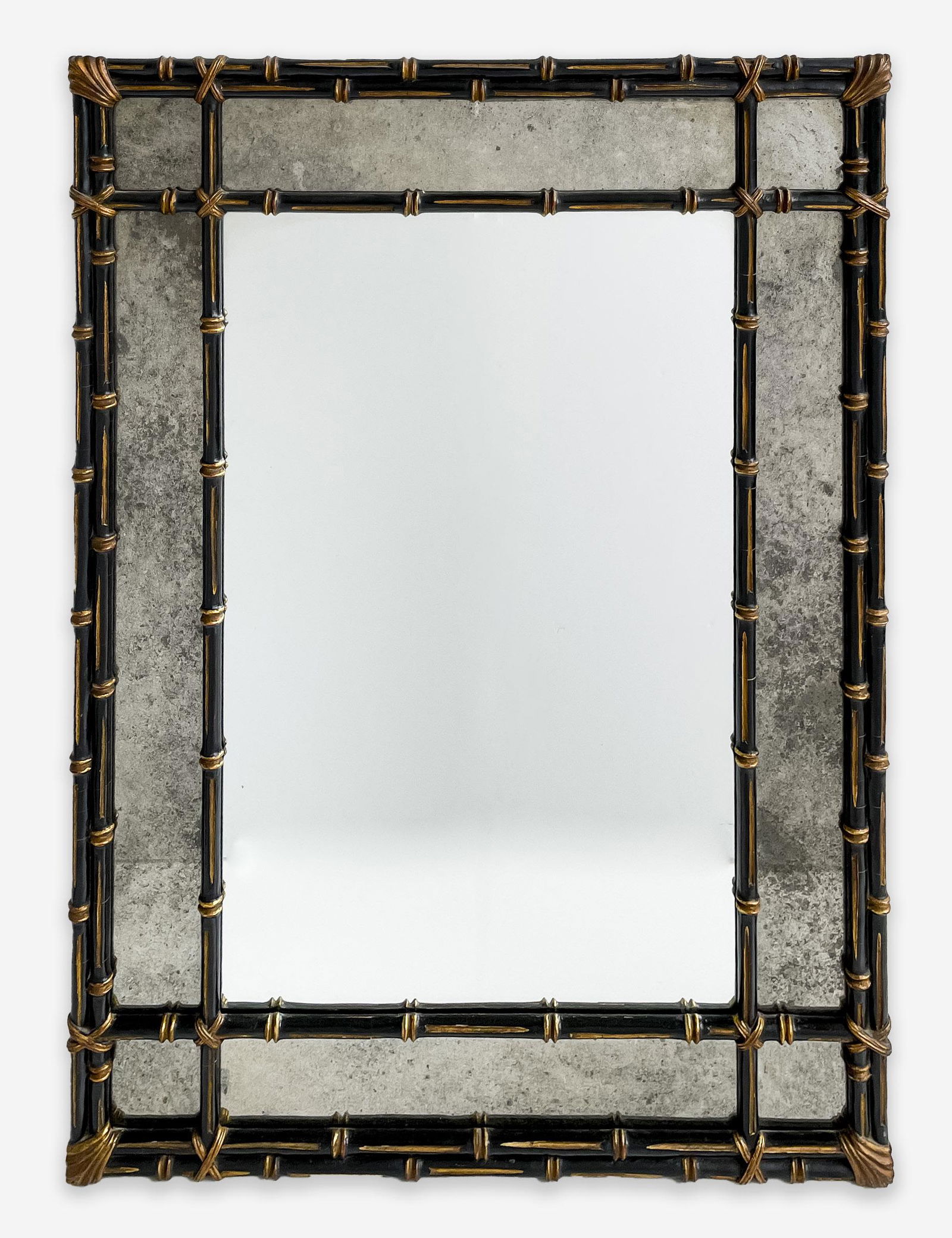 English Parcel Gilt Faux-Bamboo Mirror (1 of 3)