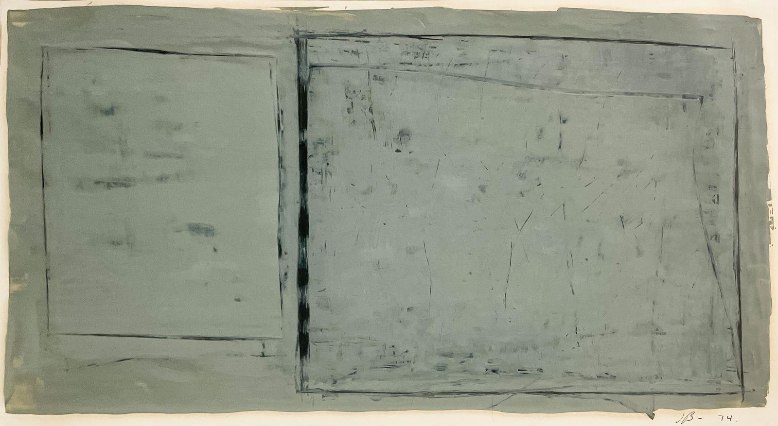 Jake Berthot - Untitled (Gray Rectangle): Lot 19 Jake Berthot American (1939-2014) Untitled (Gray Rectangle) (1974) enamel and graphite on paper signed JB lower right sheet: 13 3/8 x 23 5/8 inches Provenance: From a Private Collection