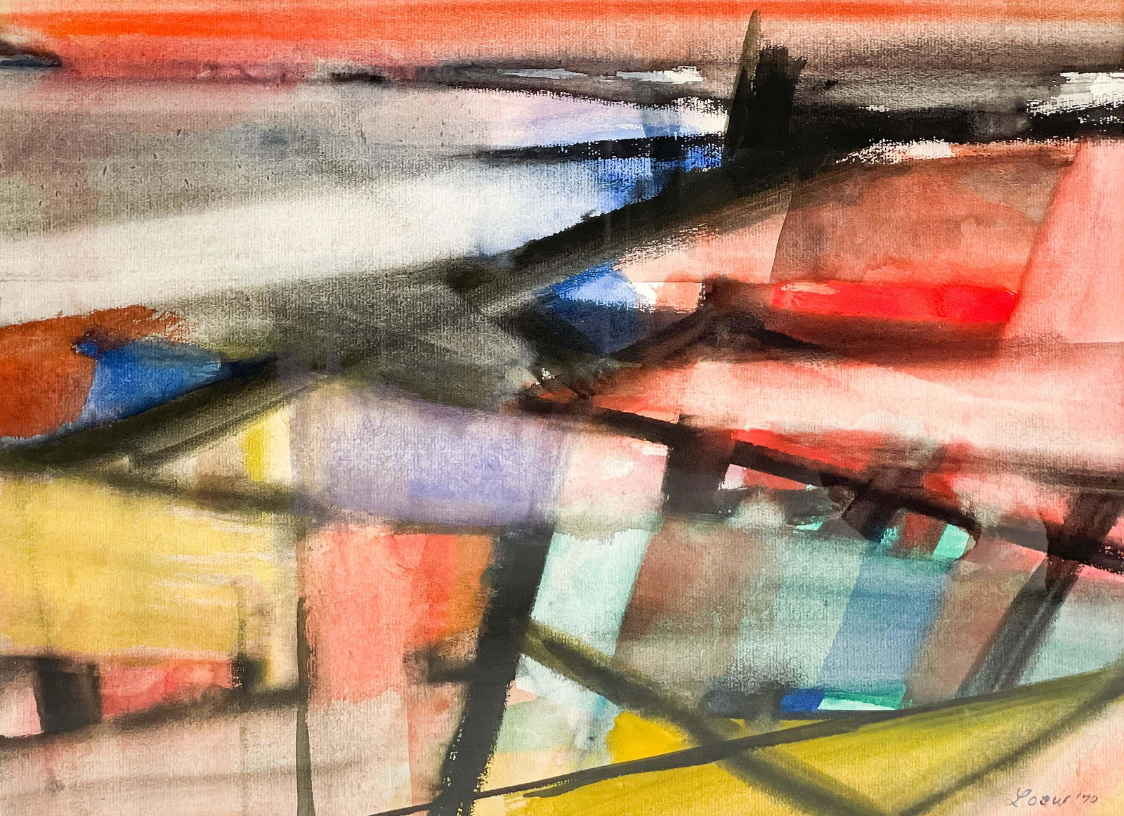 Michael Loew - Windswept Shore PTP201: Lot 62 Michael Loew American (1907-1985) Windswept Shore PTP201 (1970) watercolor signed lower right 18 x 24 inches Provenance: From a private collection, by descent from the artist's estate