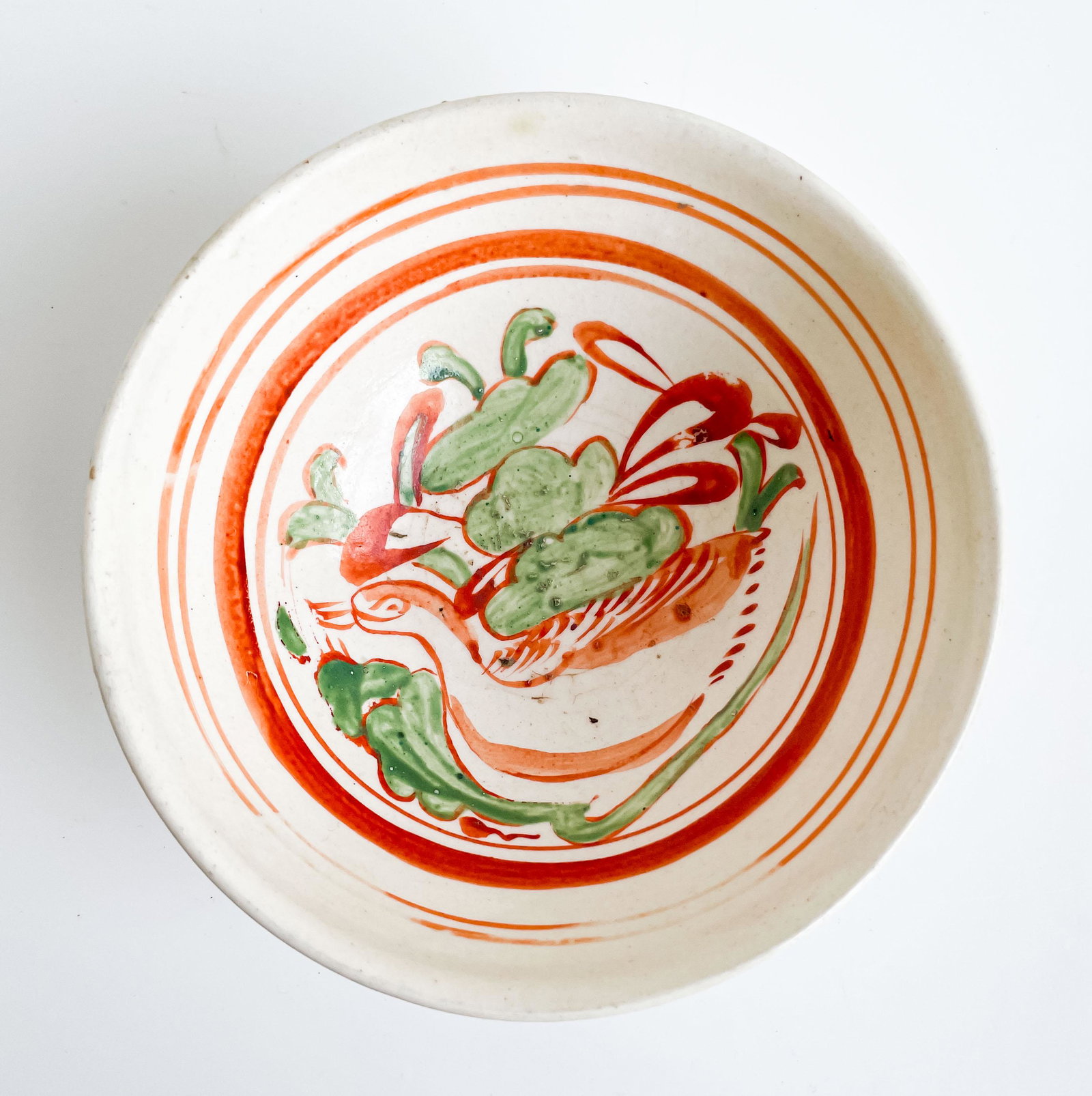 Chinese Cizhou Style Polychrome Painted Ceramic Bowl (1 of 5)