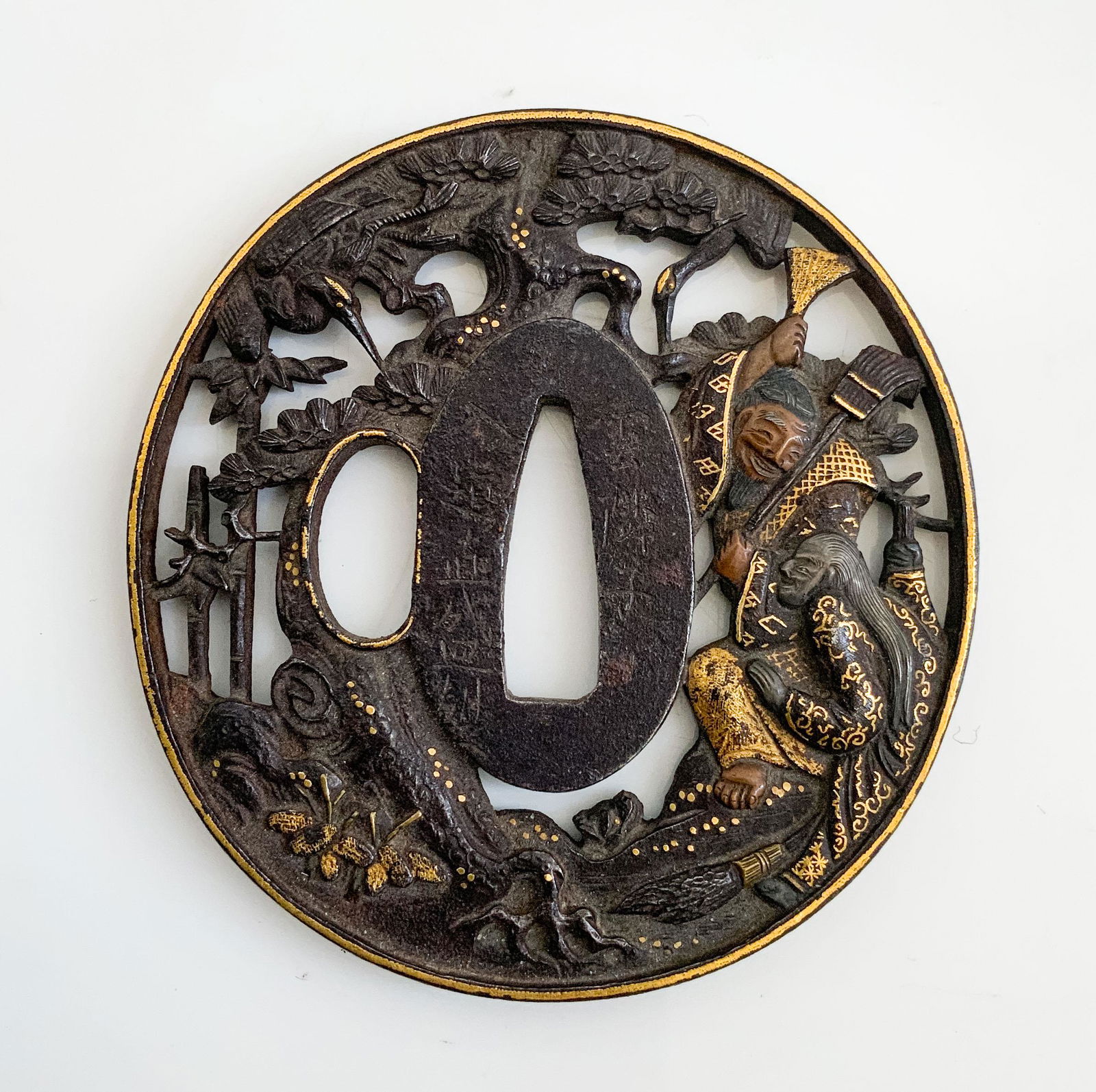 Japanese Gilt Decorated Metal Tsuba (1 of 5)