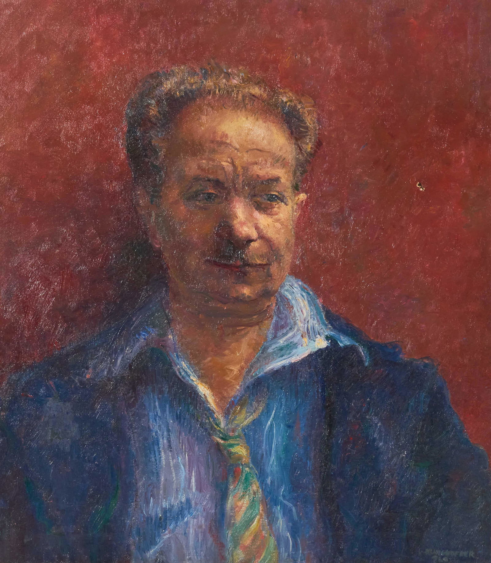 Clara Klinghoffer - Portrait of a Man (on Red) (1 of 5)