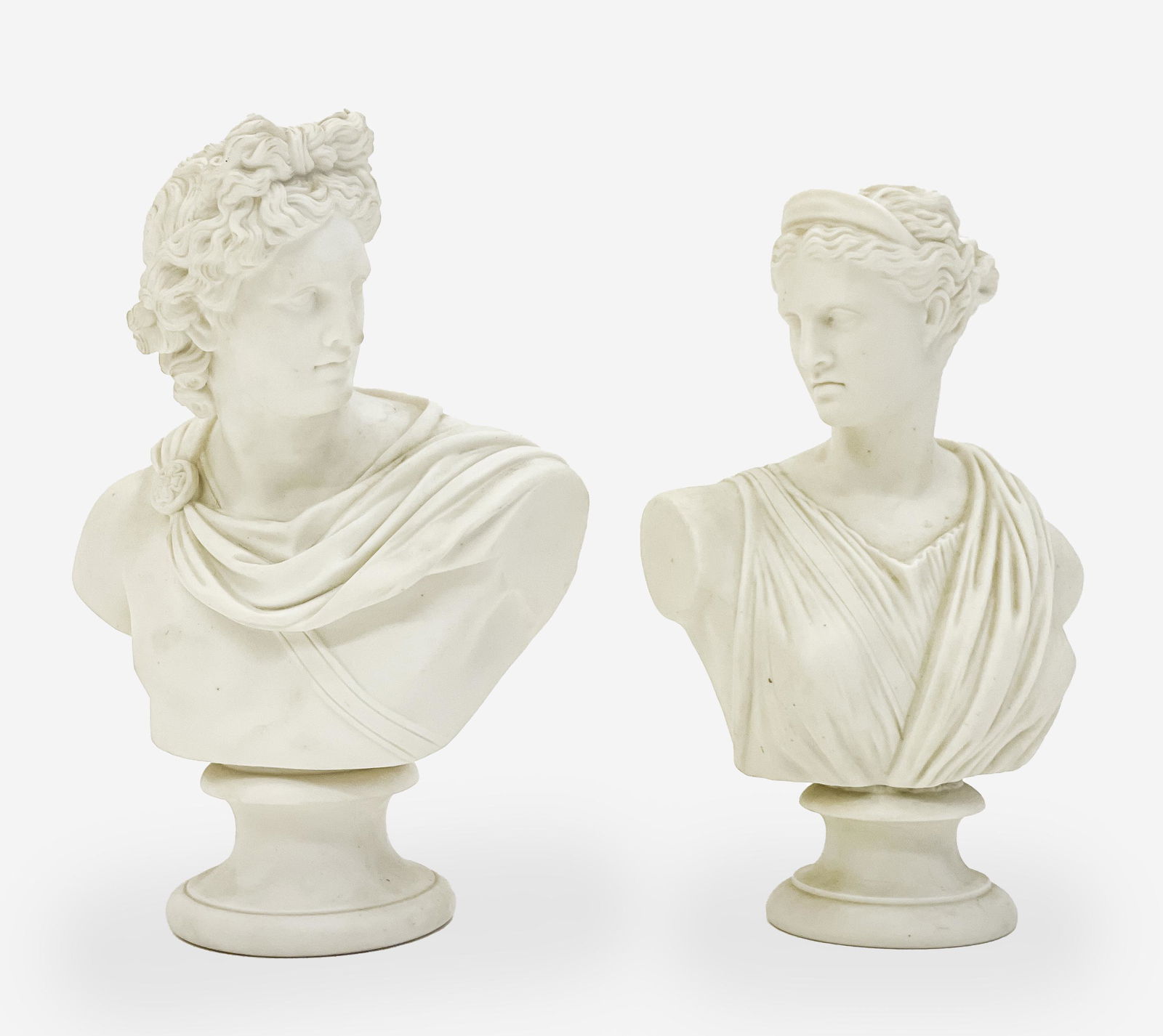 Diana and Apollo Parian Ware Busts (1 of 3)