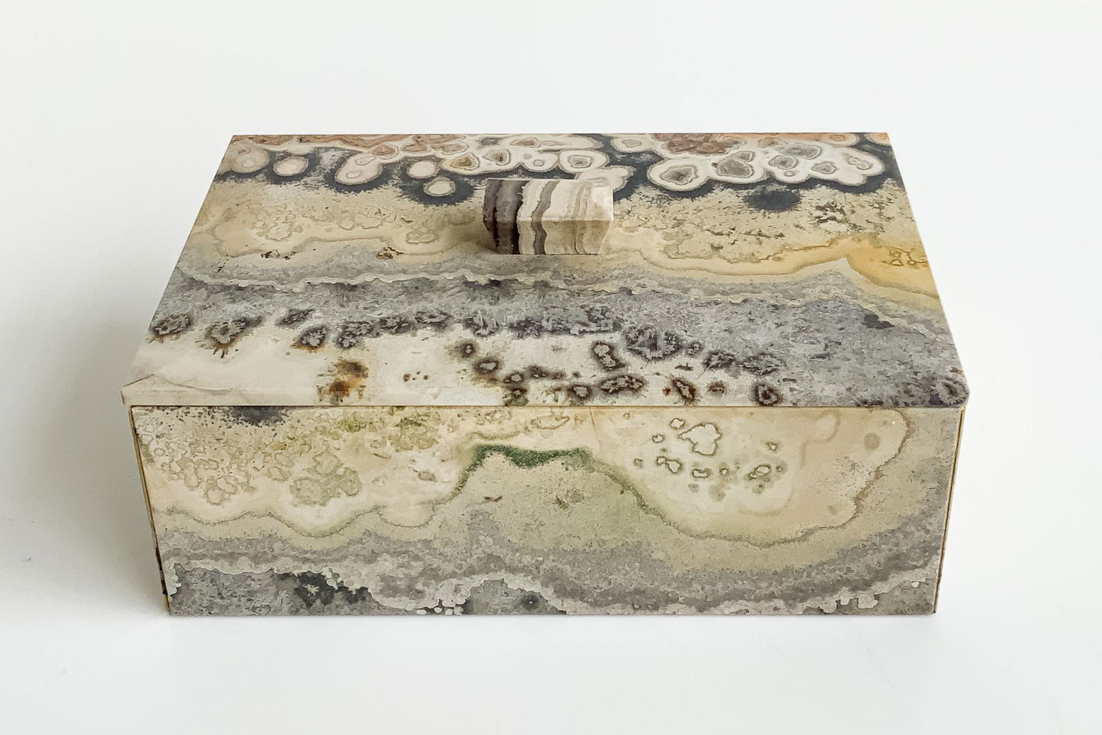 Large Agate Specimen Lidded Casket Box (1 of 8)