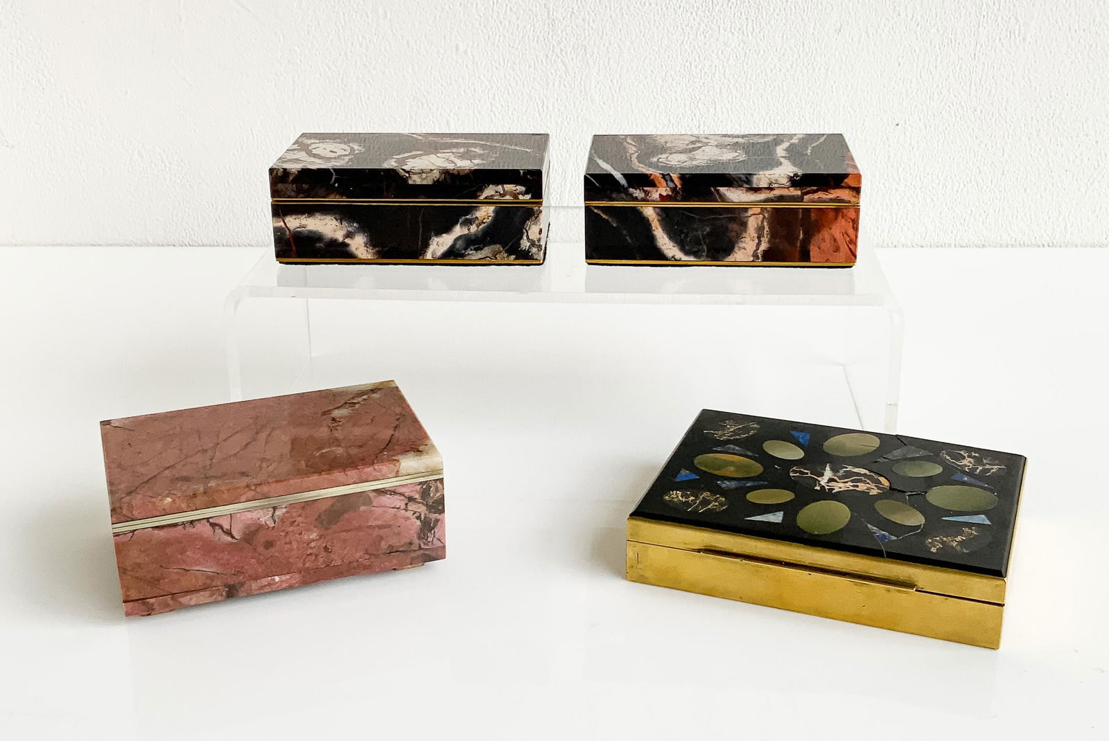 Stone Specimen Casket Boxes, Group of 4 (1 of 8)