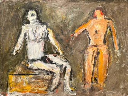 Milton Resnick - Mor and Eric: Lot 57 Milton Resnick American (1917-2004) Mor and Eric (2001) acrylic on paper signed verso sheet: 22 1/4 x 30 1/4 inches unframed Provenance: From the Collection of Mor Pipman, assistant to