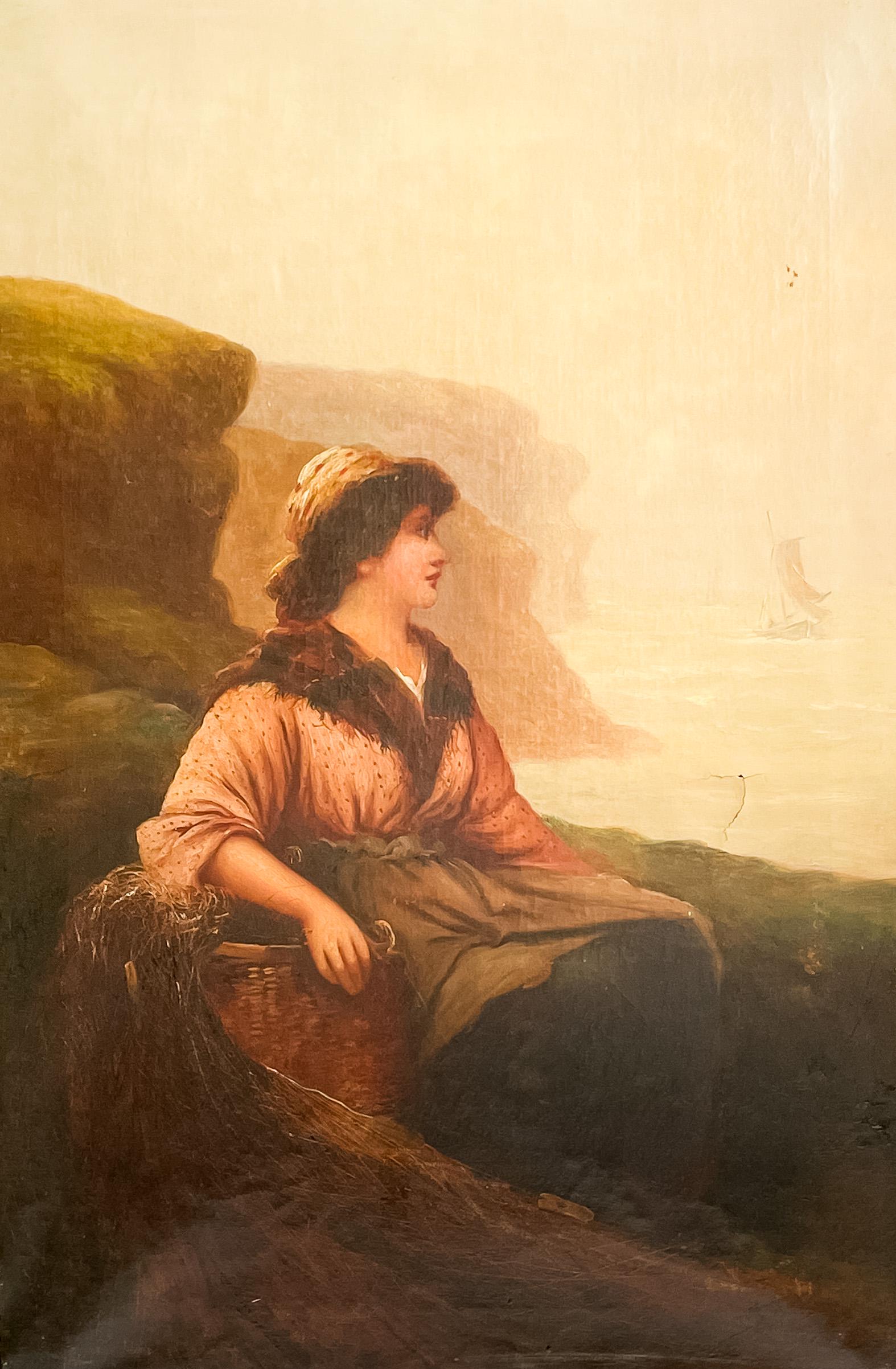 Continental School, Genre Scene, Portrait of a Fisherwoman (1 of 7)
