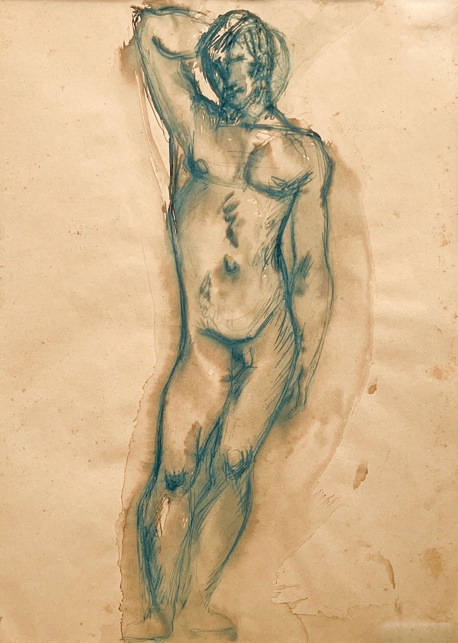 Fritz Wotruba - Untitled (Nude): Lot 45 Fritz Wotruba Austrian (1907-1975) Untitled (Nude) (1983) ink on paper inscribed in German to verso: 'I confirm (or certify) that the drawing ... is from the hand of my husband, Fritz Wotruba.