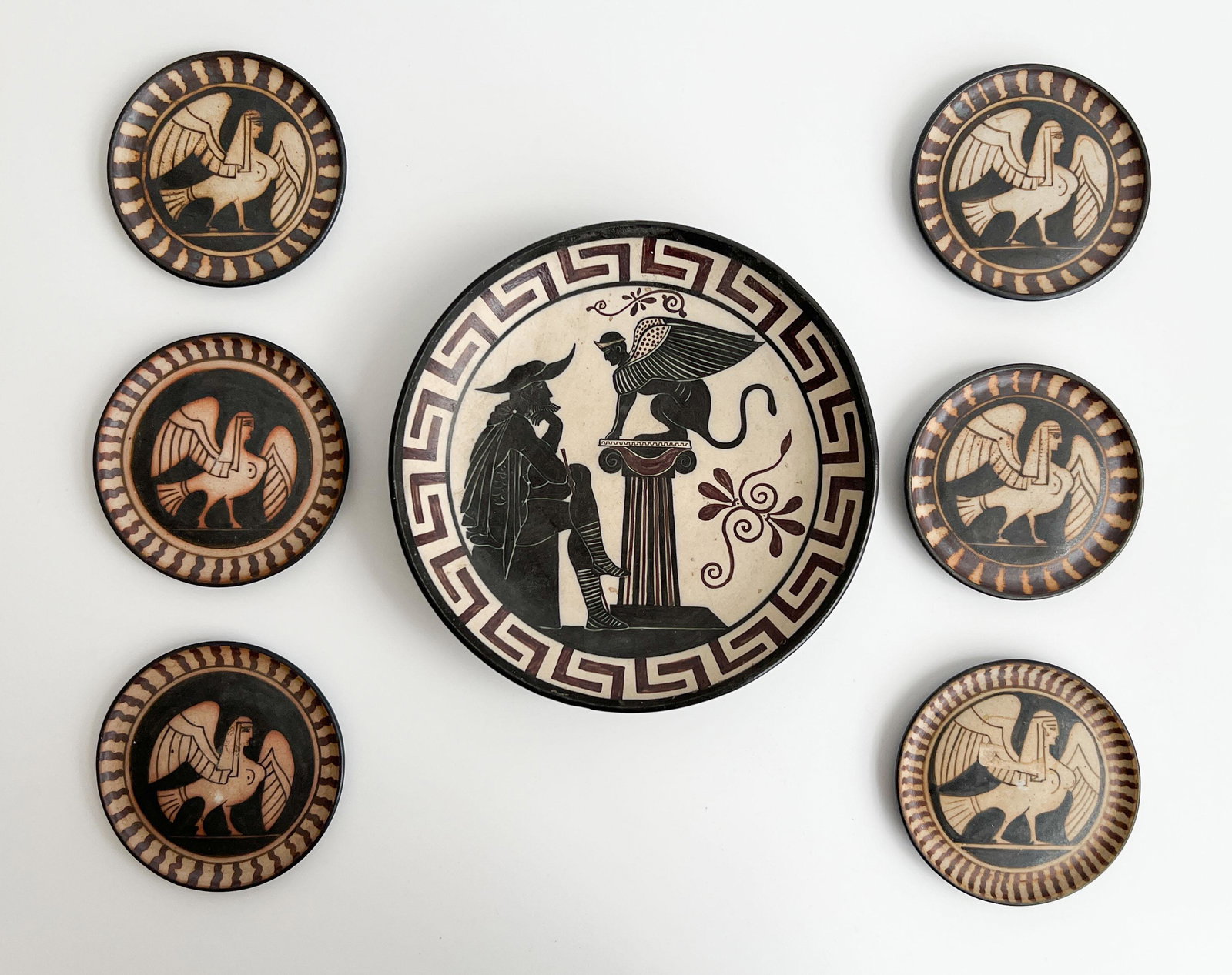 Étienne Vilotte & Poterie De Ciboure Pottery Plate And Six Coasters (1 of 6)