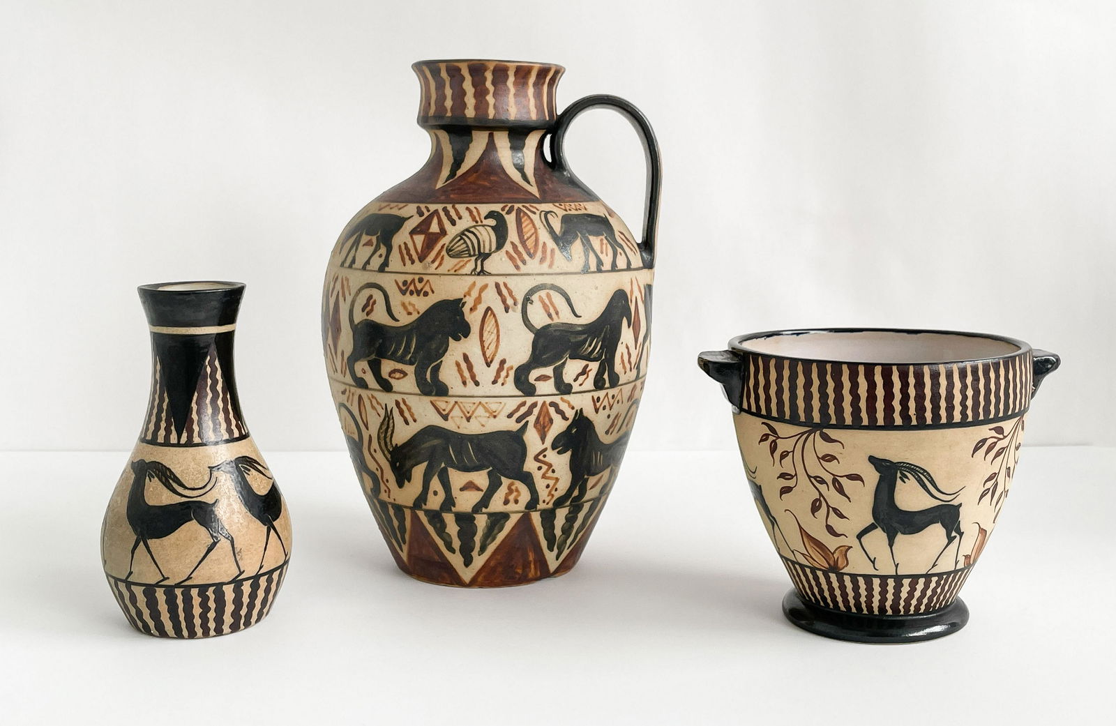 Three Étienne Vilotte & Poterie De Ciboure Pottery Vessels (1 of 10)