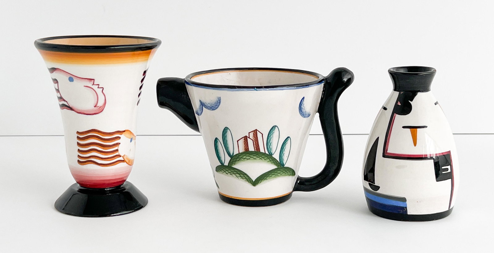 Rometti Ceramiche - Two Vases 'Venti' And 'Nave' And Pitcher 'Campagna' (1 of 10)