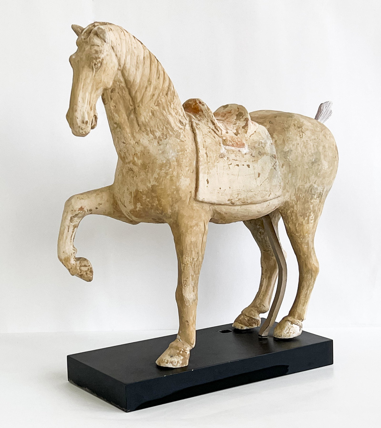 Chinese Painted Pottery Prancing Horse (1 of 9)