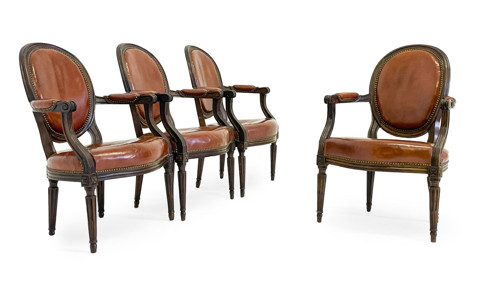 Four Louis XVI Stained Beechwood Fauteuils (1 of 10)