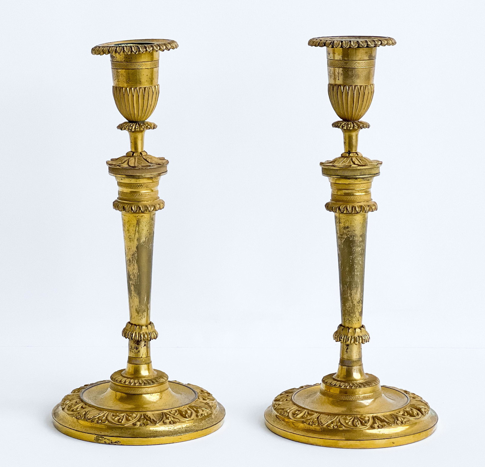 Pair of Louis XVI Style Gilt-Bronze Candlesticks (1 of 7)