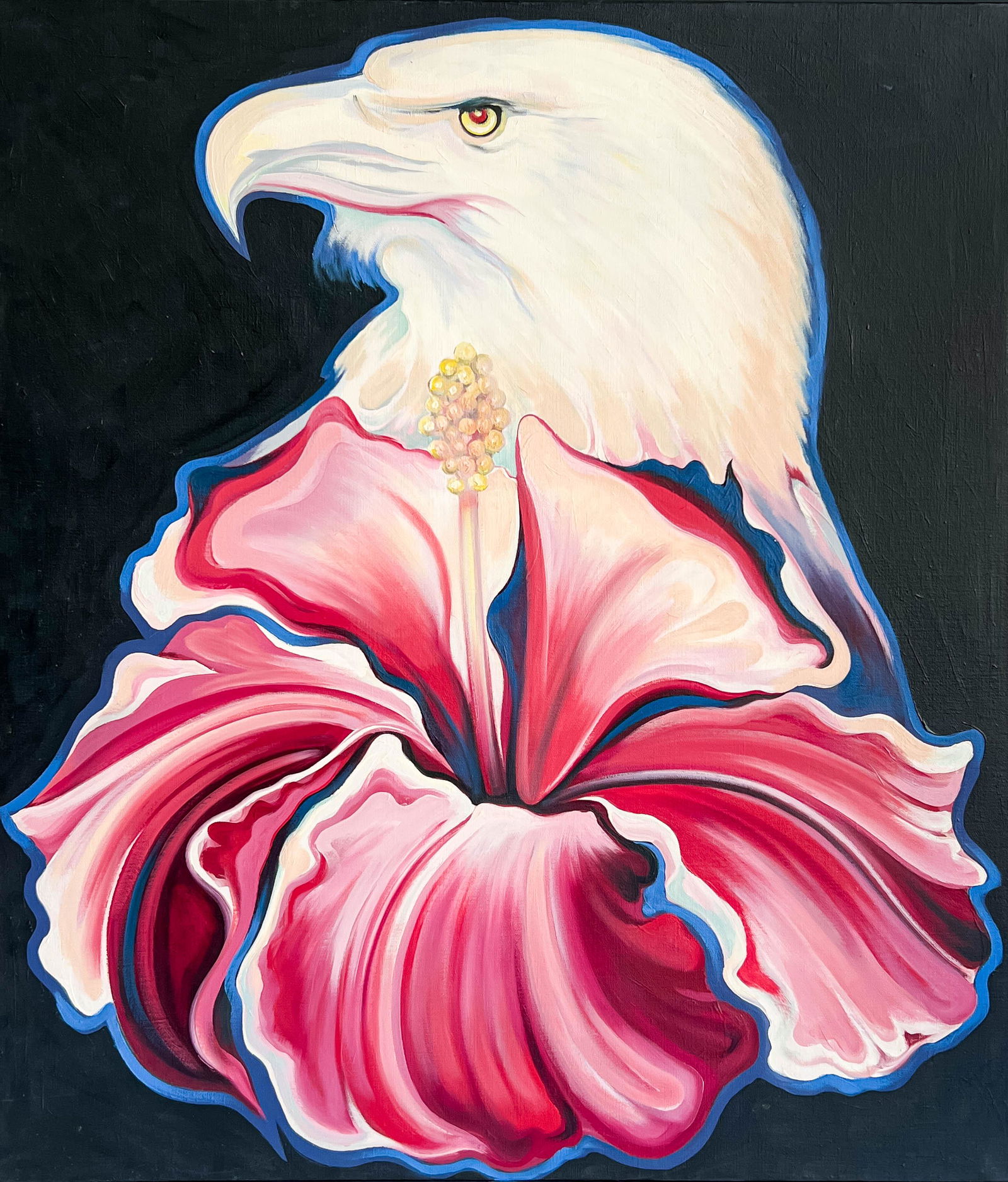 Lowell Nesbitt - Eagle and Hibiscus (1 of 4)
