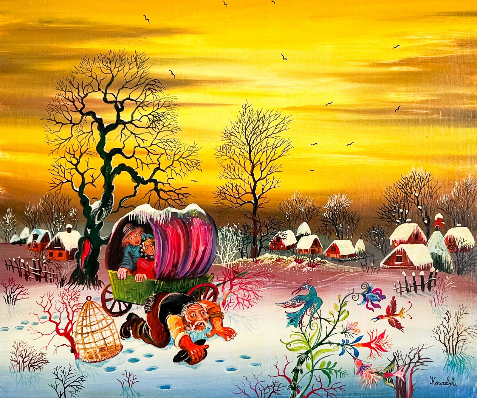 A. Kowalski - Untitled (Winter Landscape with Escaped Tropical Birds) (1 of 4)