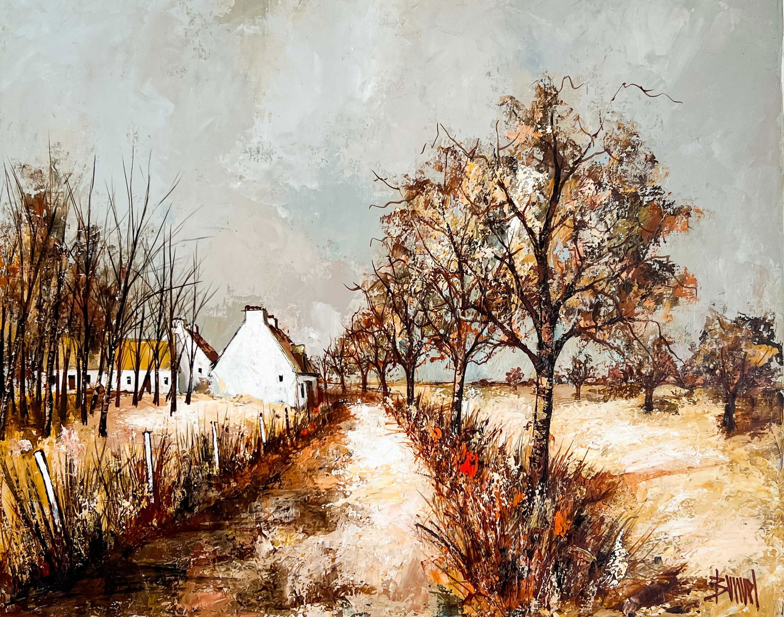 Manuel Monton Bunuel - Untitled (Landscape with House and Road) (1 of 4)