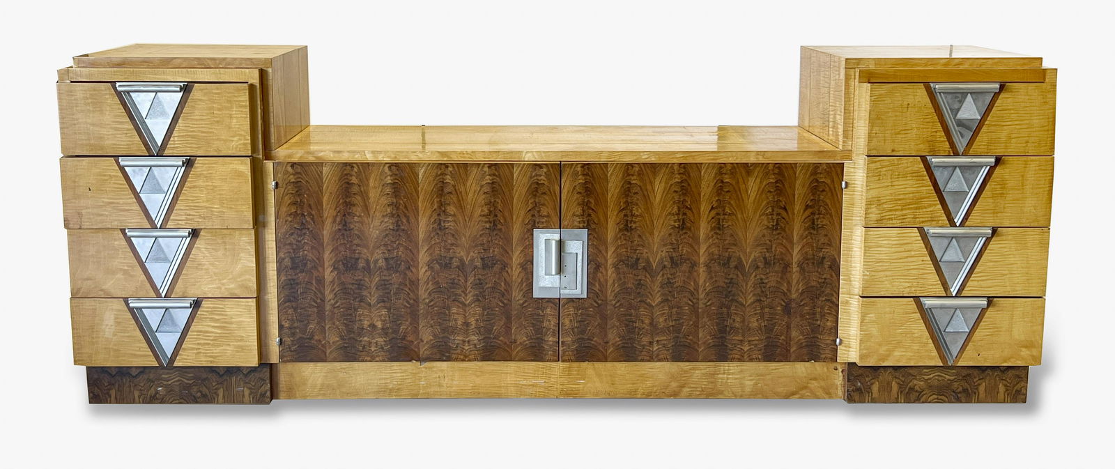 Art Deco Mixed Wood Console (1 of 9)