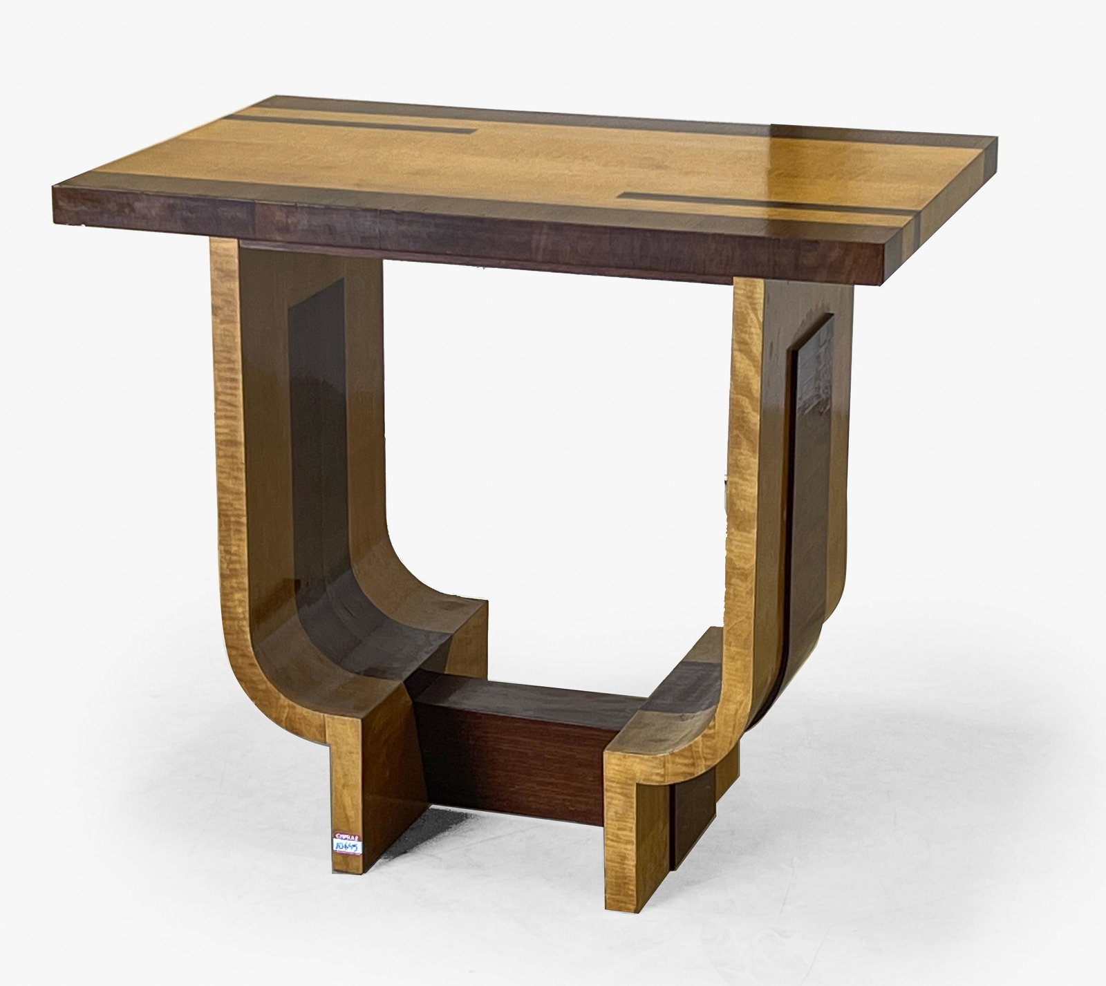 Art Deco Mixed Wood End Table (1 of 8)