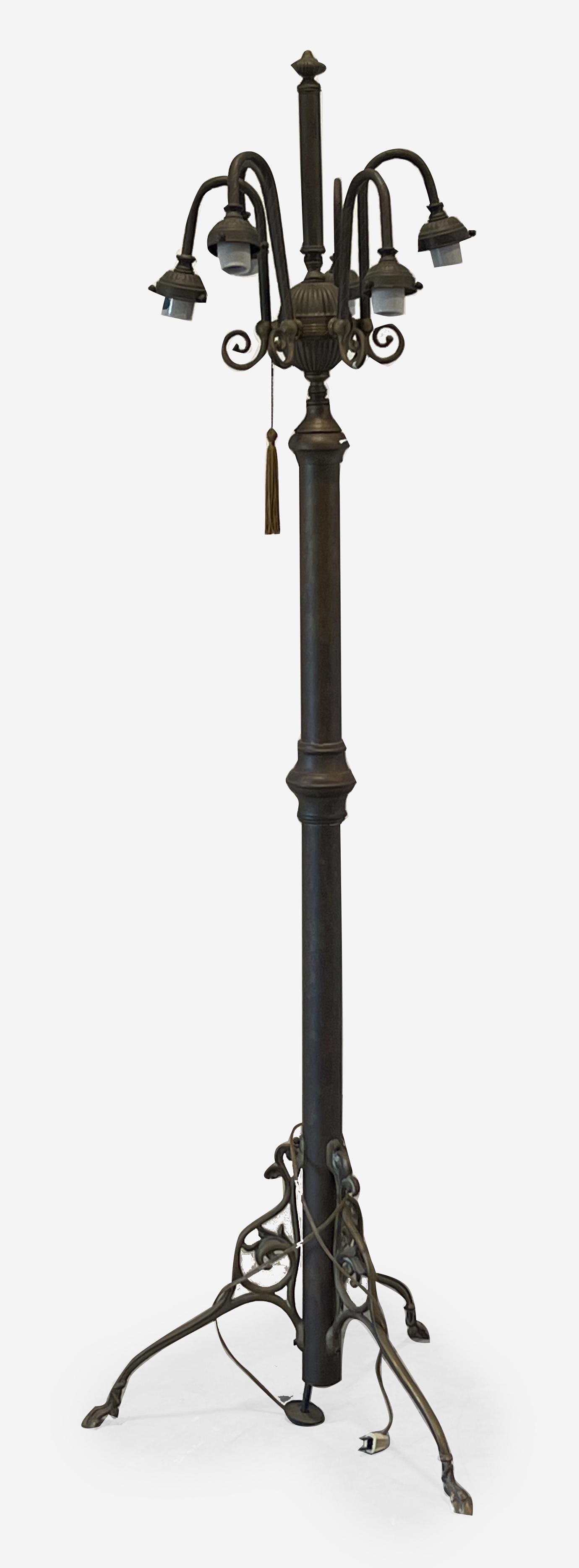 Victorian Brass Floor Lamp (1 of 6)