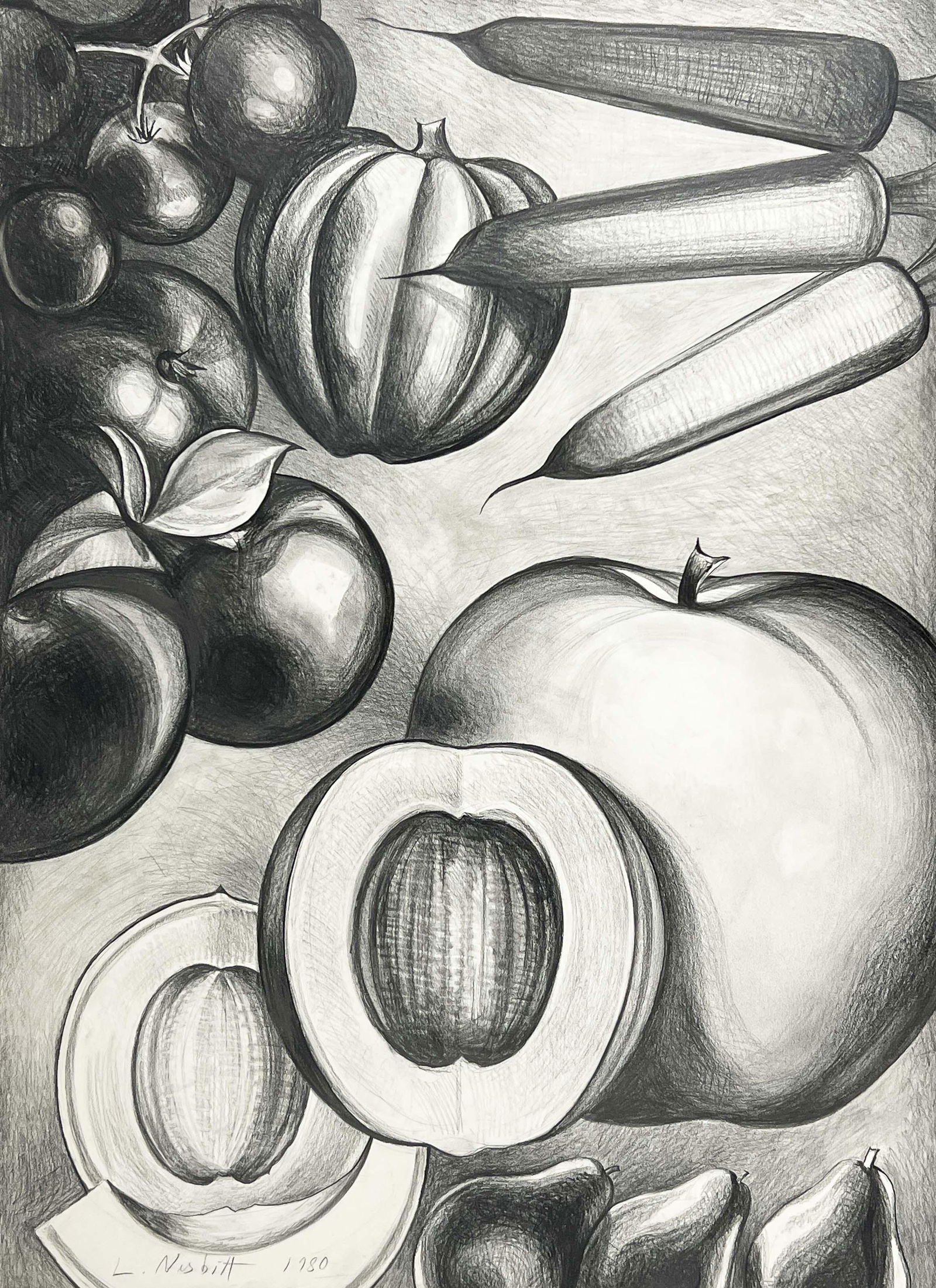 Lowell Nesbitt - Still Life with Peach, Carrots, and Pears (1 of 4)