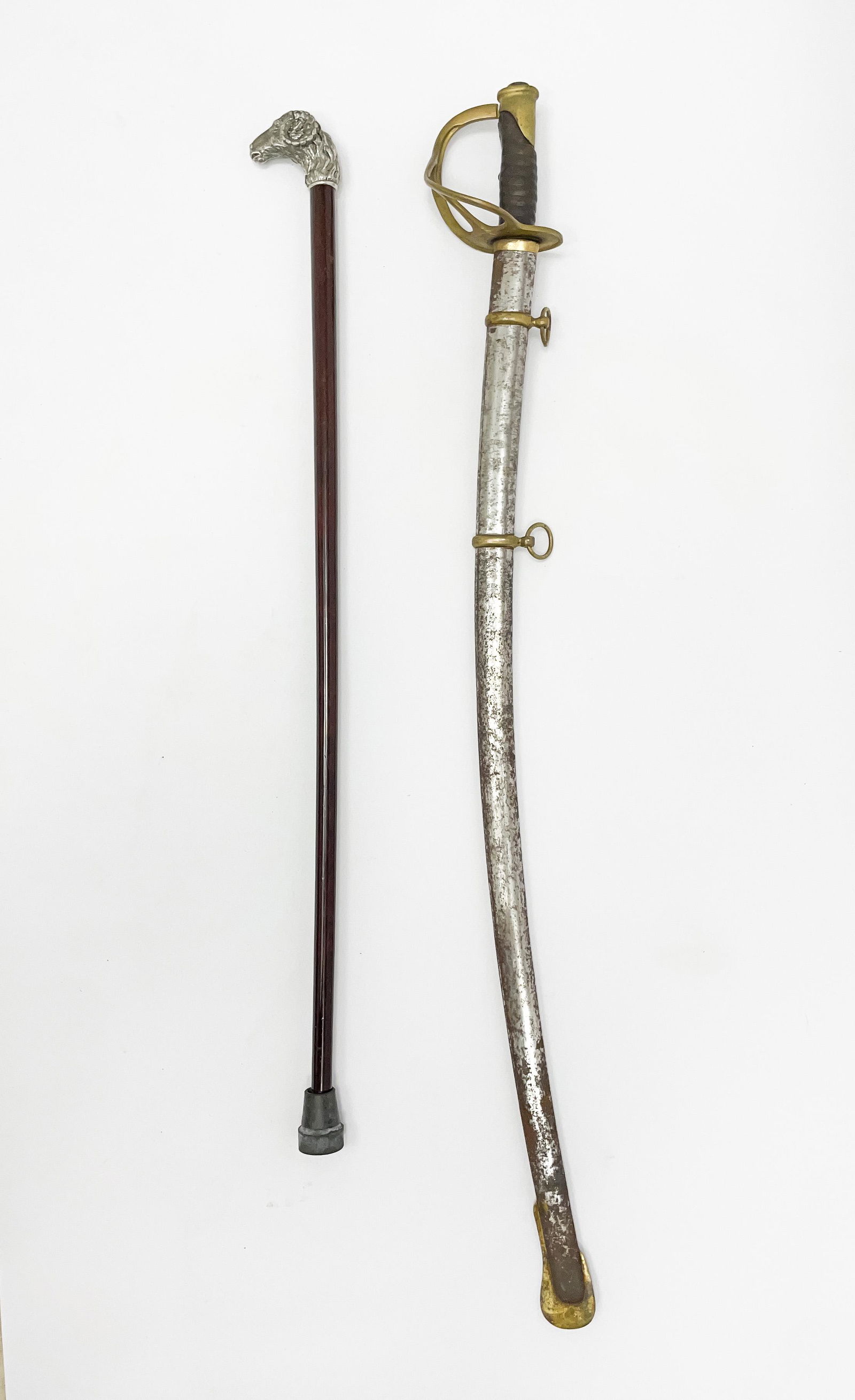 Confederate Cavalry Sword and a Walking Stick (1 of 5)