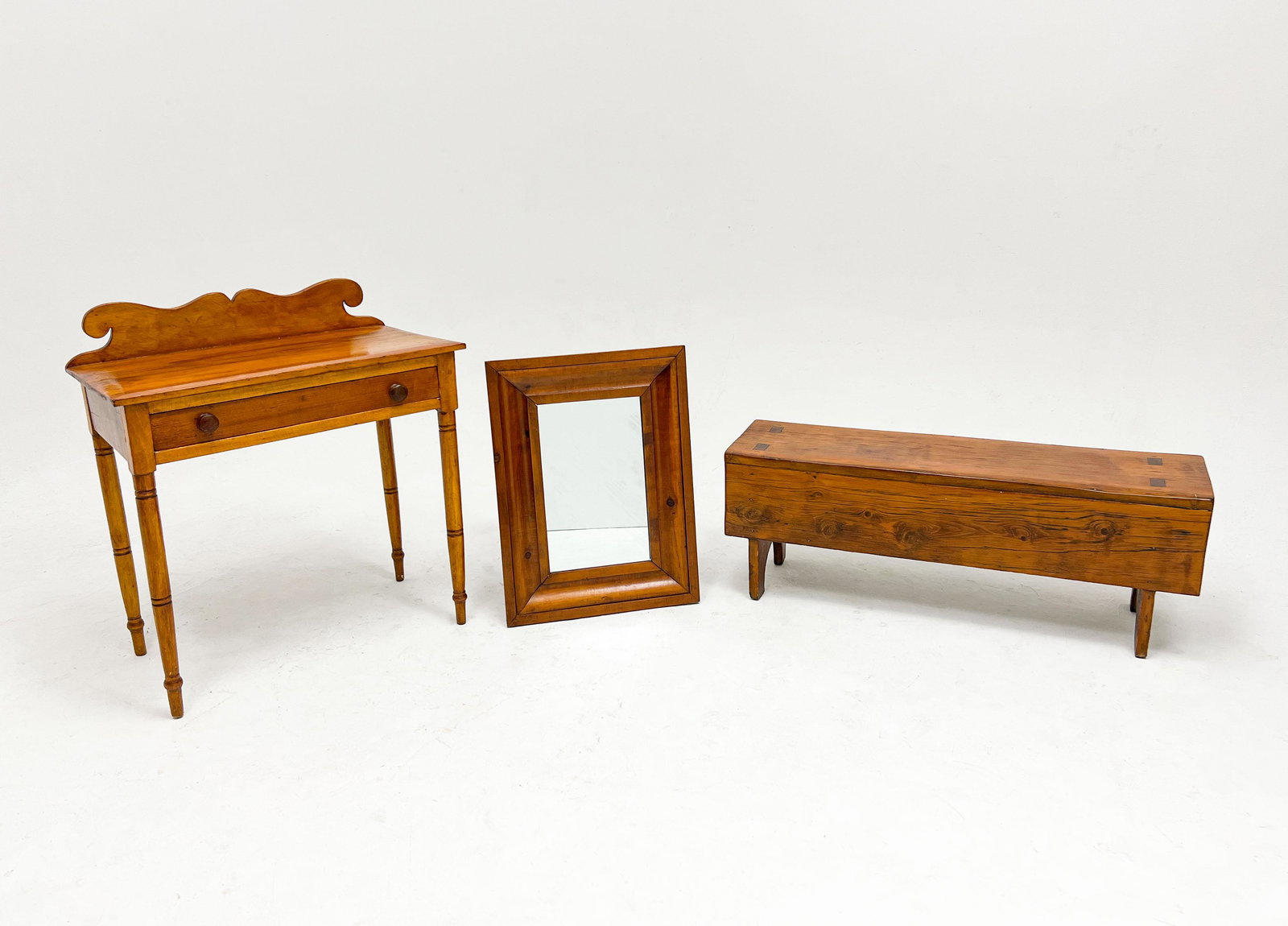 Group of 3 Country Pine Items (1 of 8)