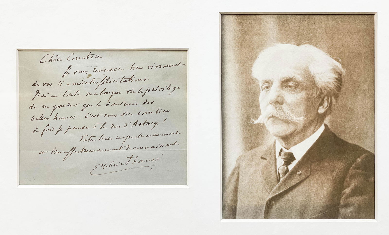Gabriel Fauré Signed Letter (1 of 3)