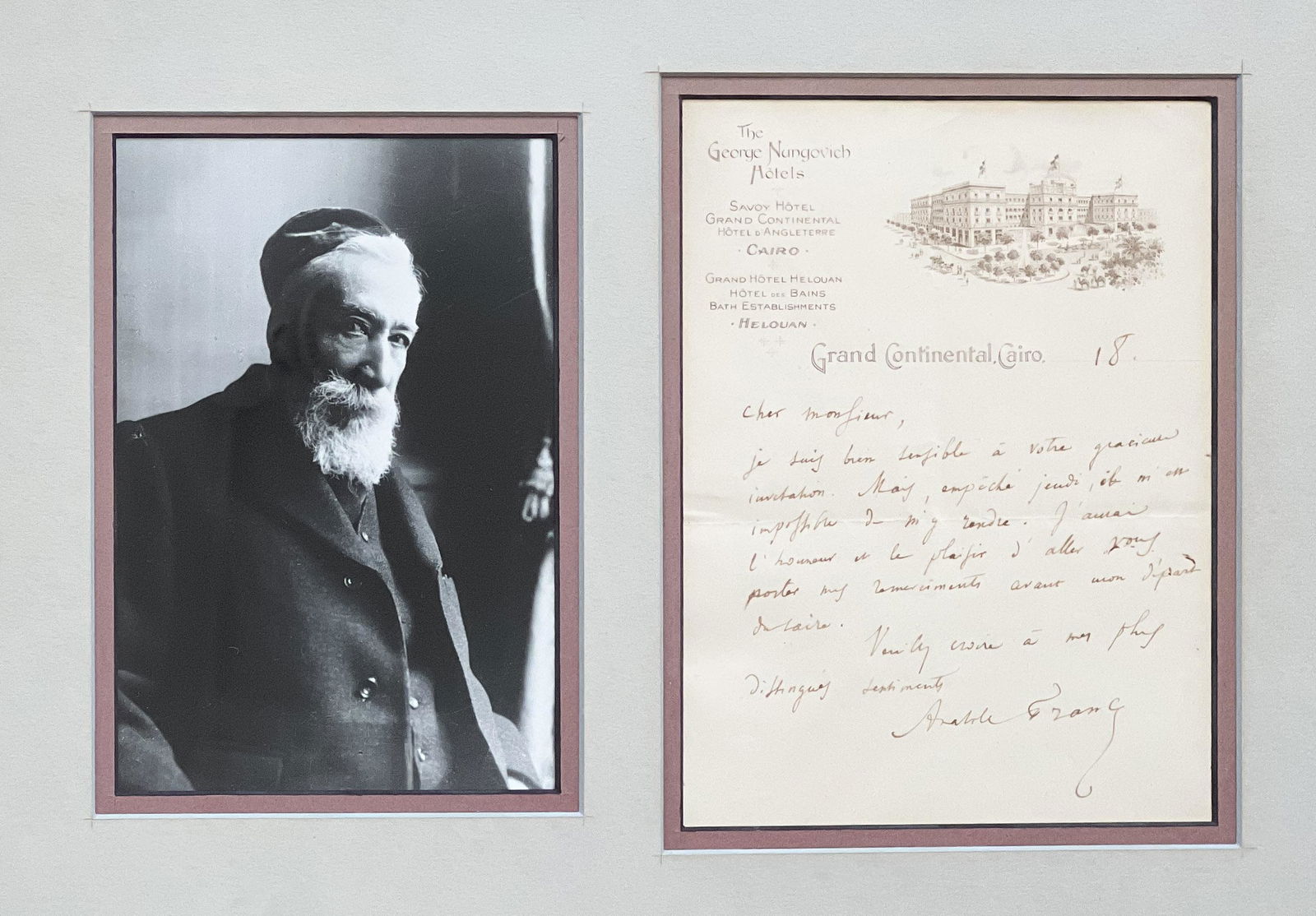 Anatole France Signed Letter (1 of 5)