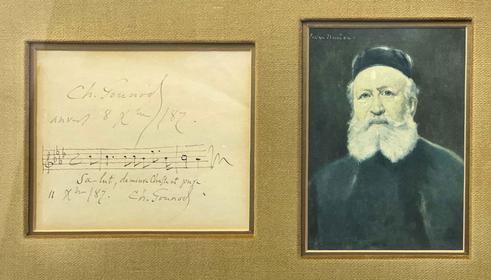 Gounod Signed Musical Quotation (1 of 4)