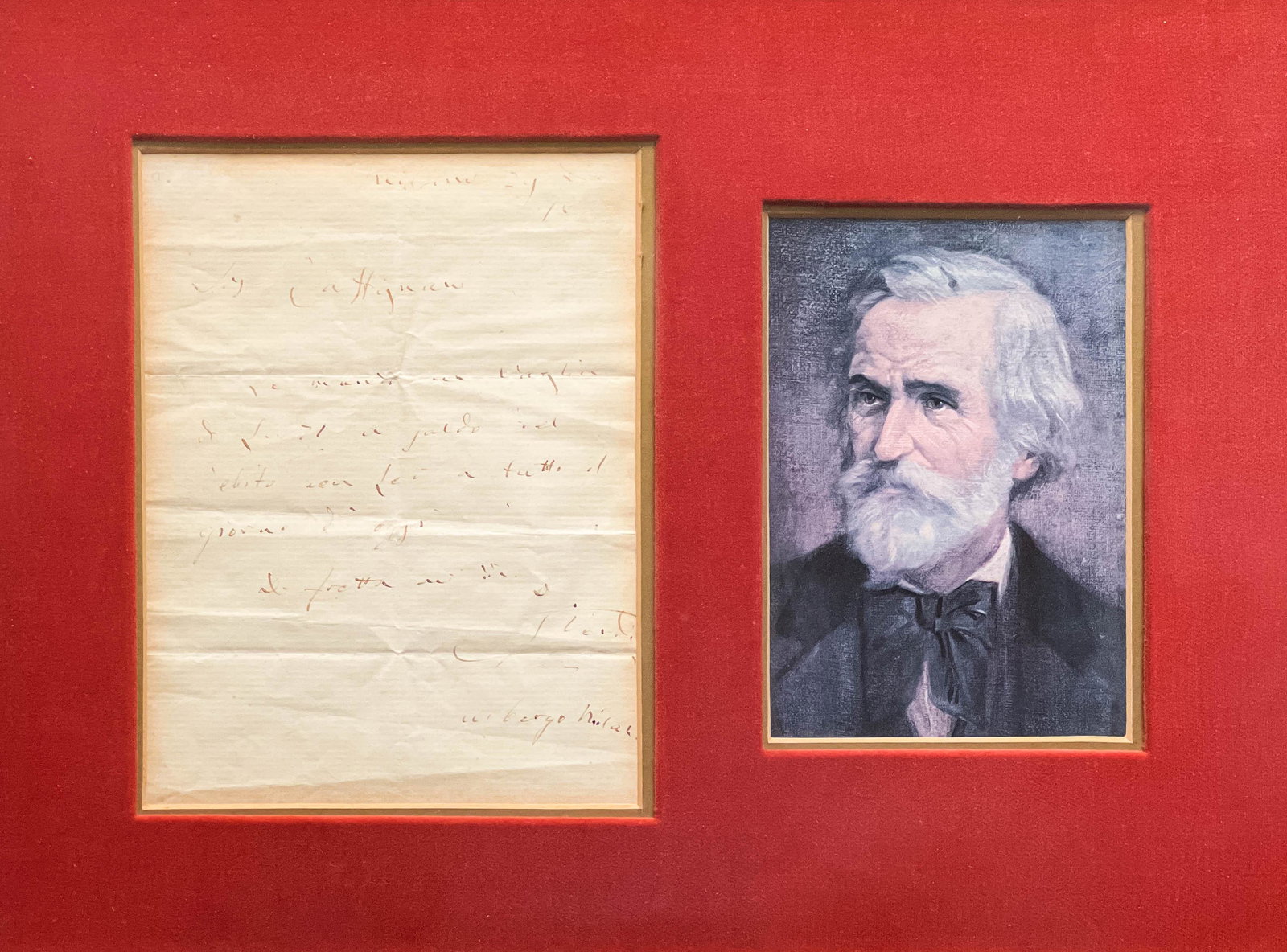 Verdi Signed Letter (1 of 4)